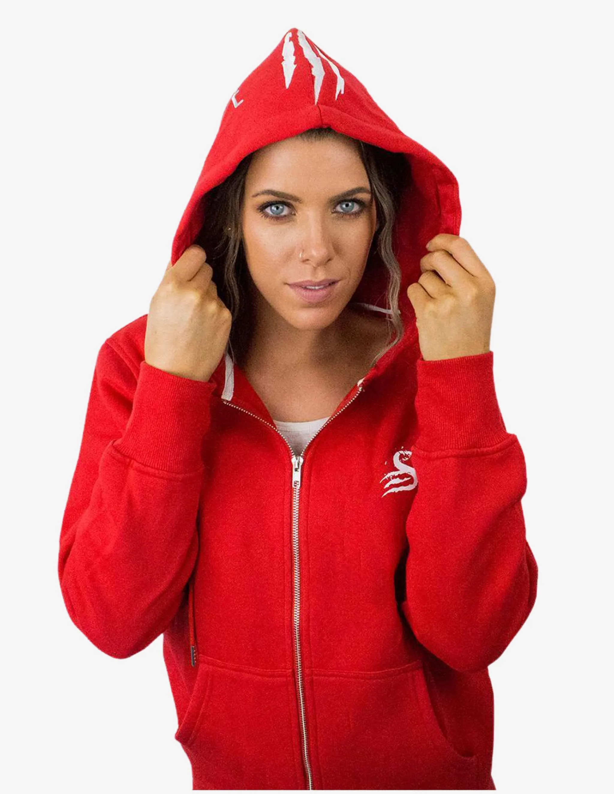 Gym Hoodie - Unisex Zip up - Red