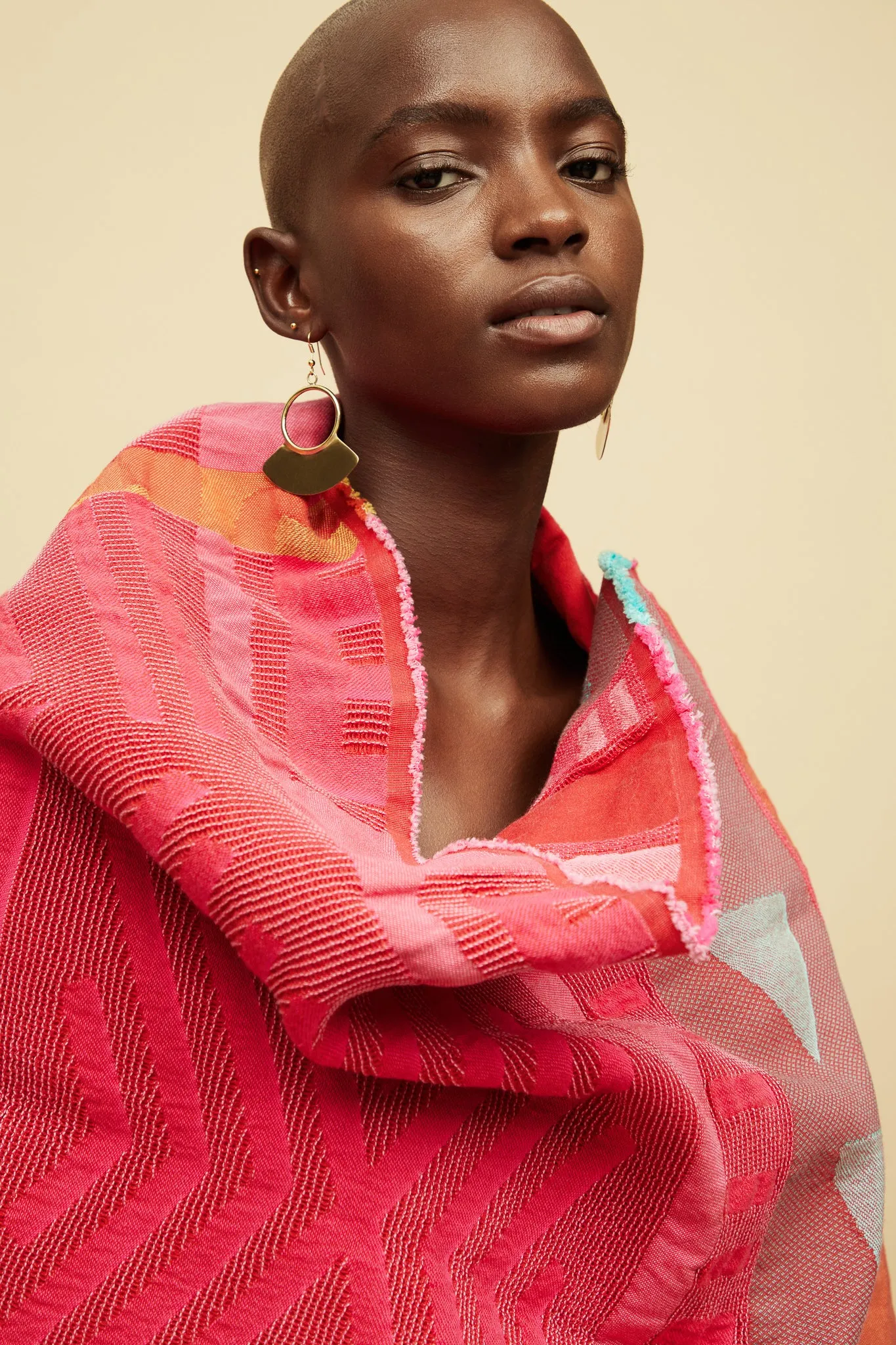 Halisi Shawl - Red/Pink (Preorder for Early April)