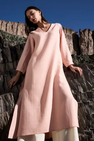Hanle Woollen Top (Dusty Pink) & Bruges Woollen Pants (Ivory)