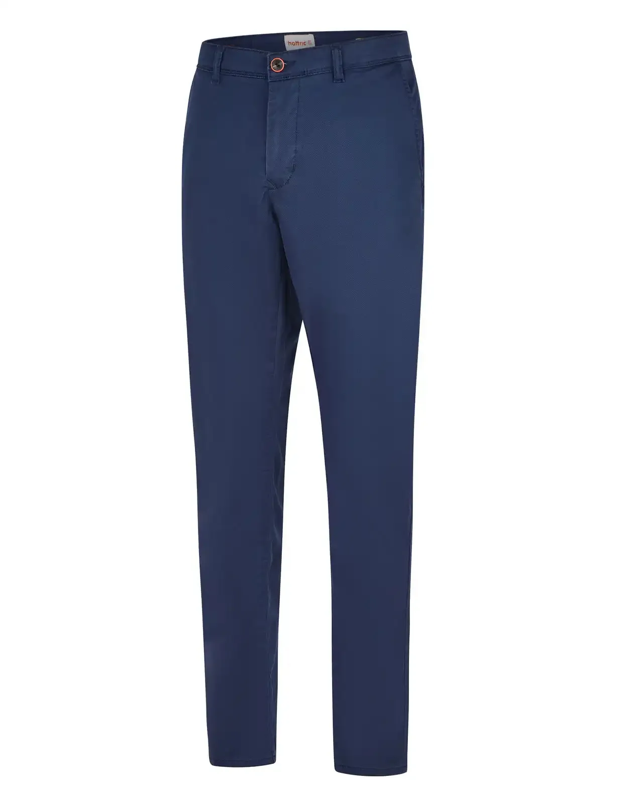 Hattric Mens Harvey Slim Chino Trousers Navy