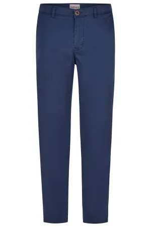 Hattric Mens Harvey Slim Chino Trousers Navy
