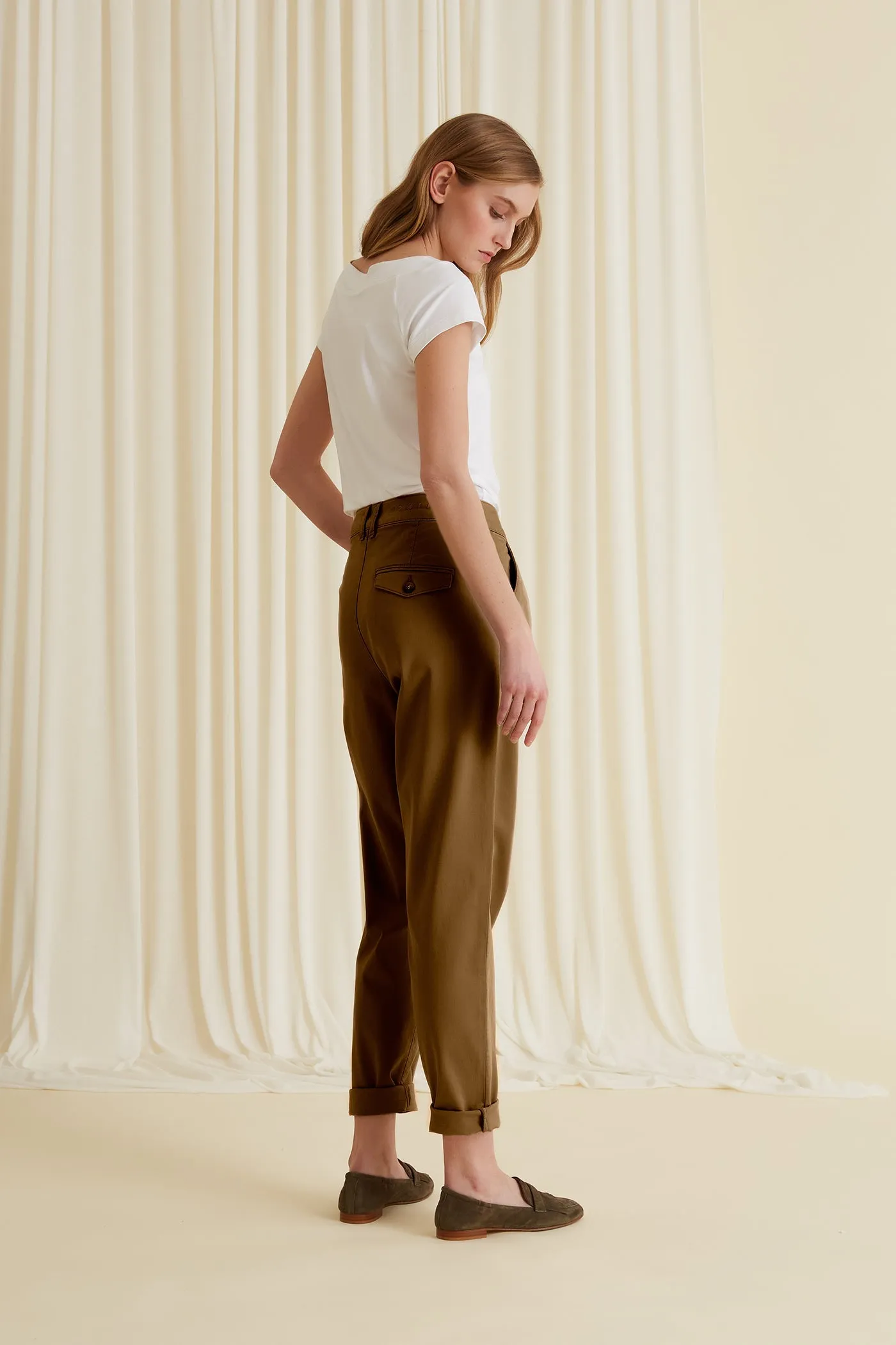 Henrika Cotton Pants Caraway