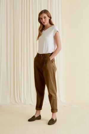 Henrika Cotton Pants Caraway