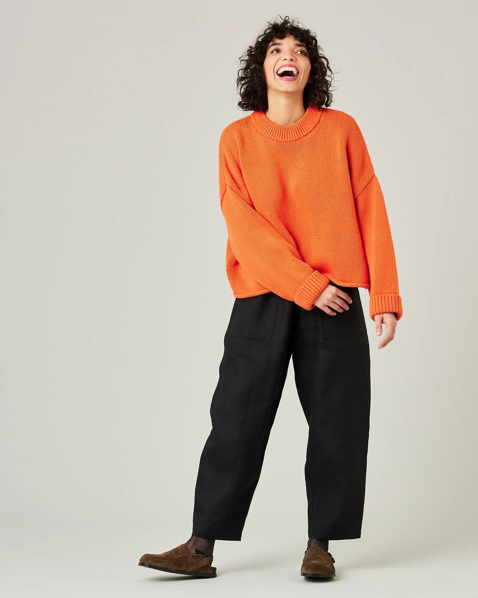 Huxley Black Linen Trousers