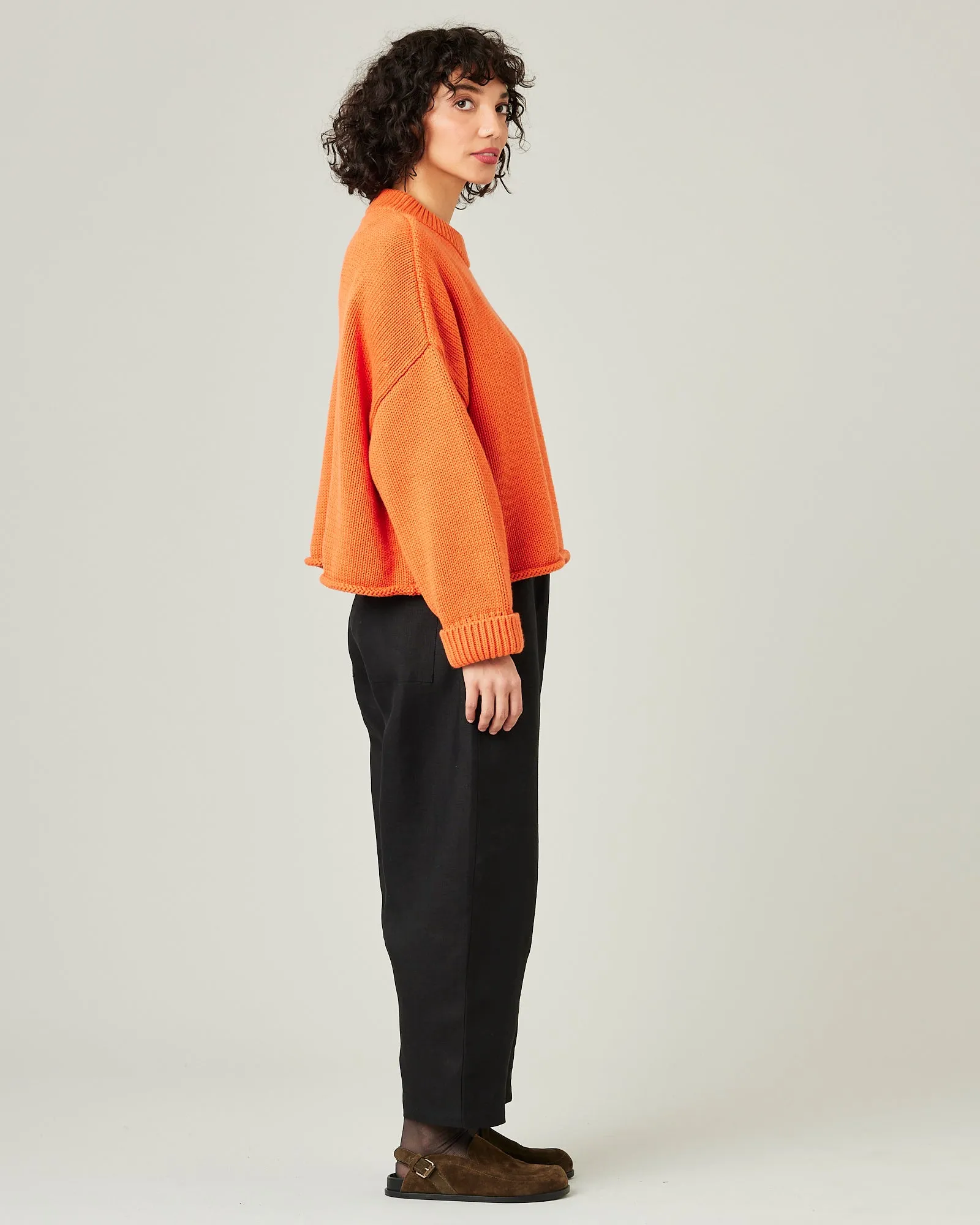 Huxley Black Linen Trousers