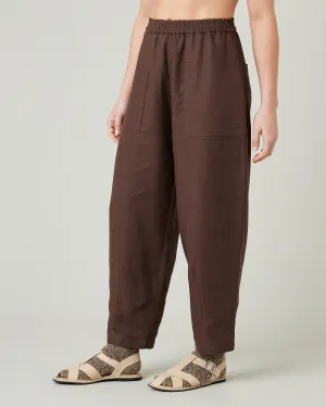 Huxley Chocolate Linen Trousers