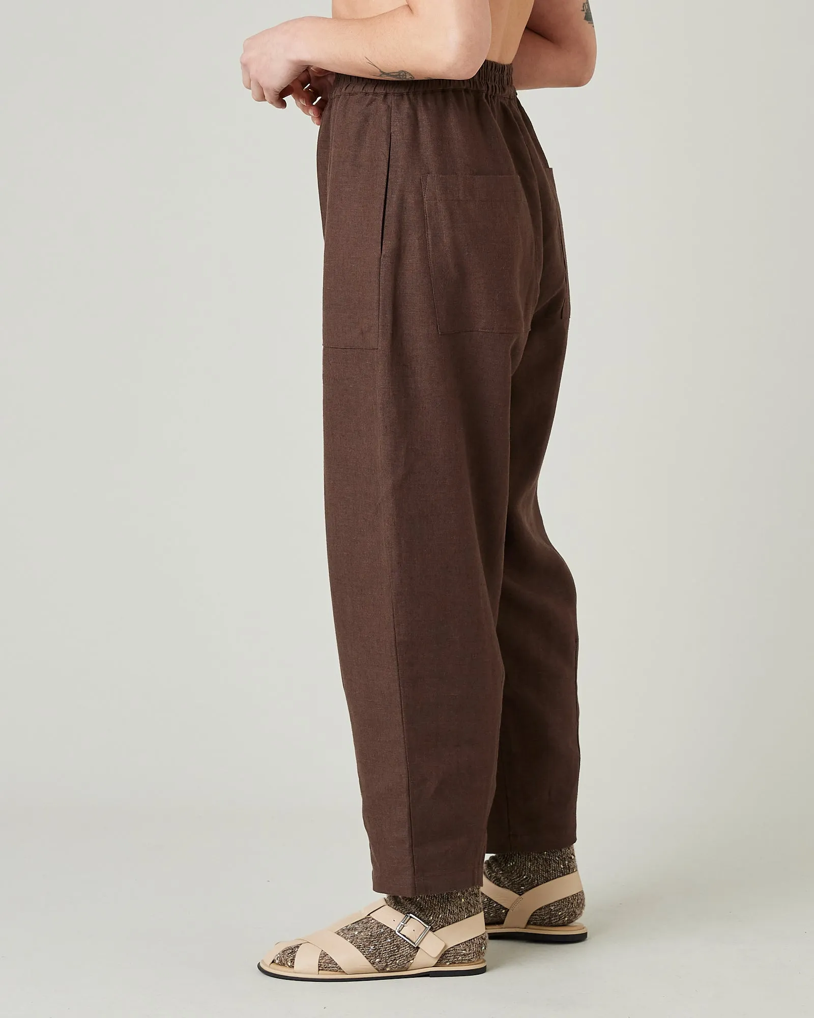 Huxley Chocolate Linen Trousers