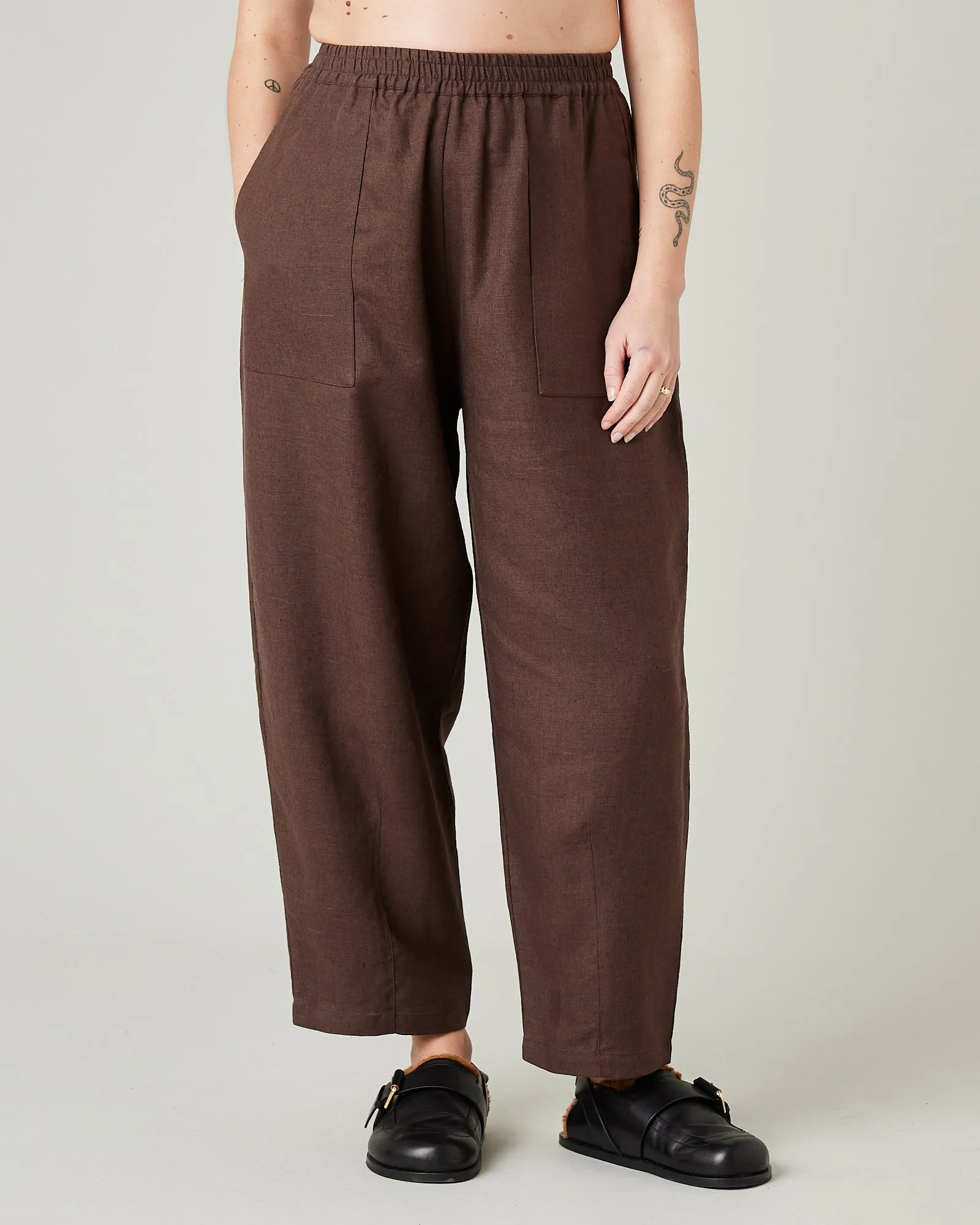 Huxley Chocolate Linen Trousers
