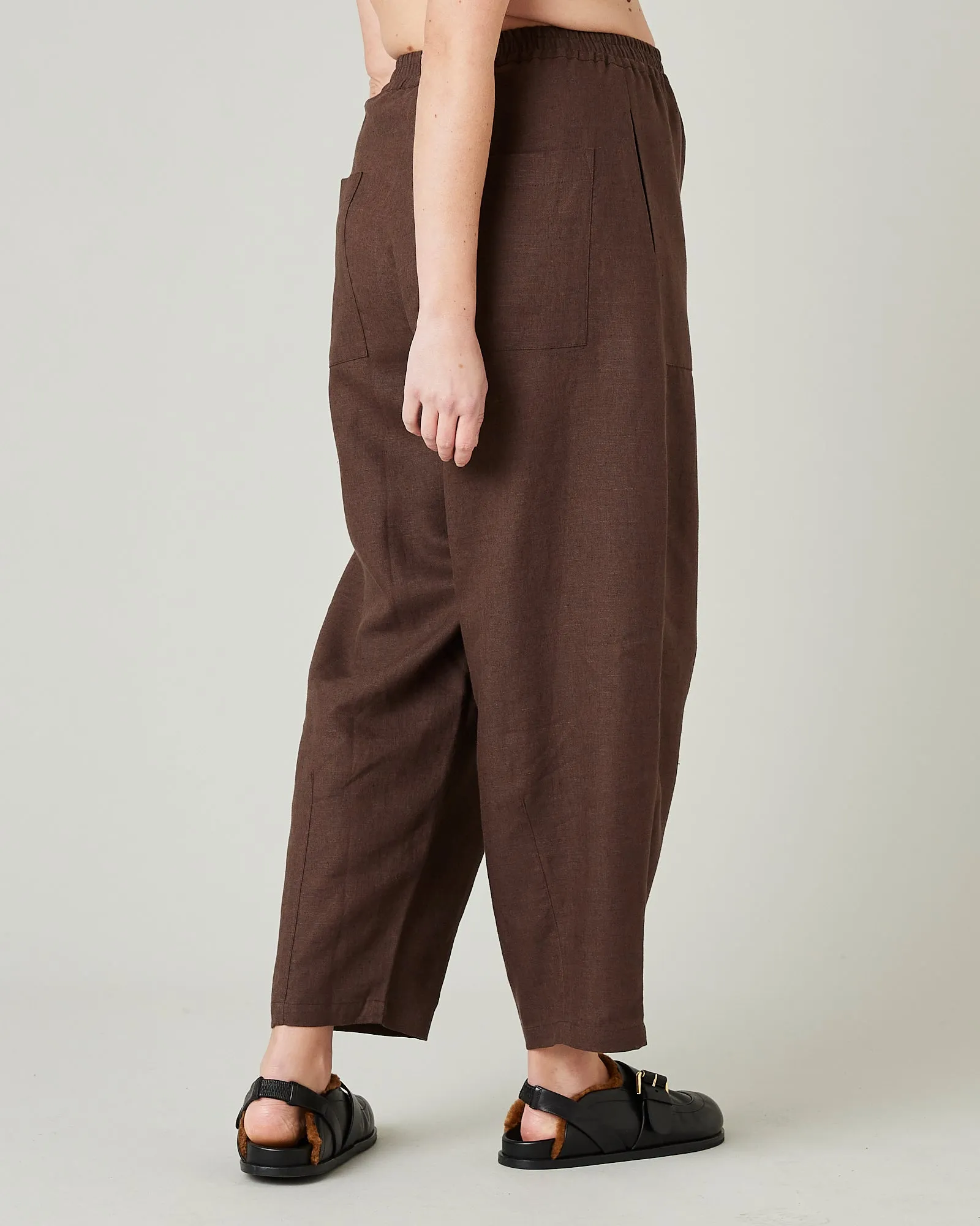 Huxley Chocolate Linen Trousers