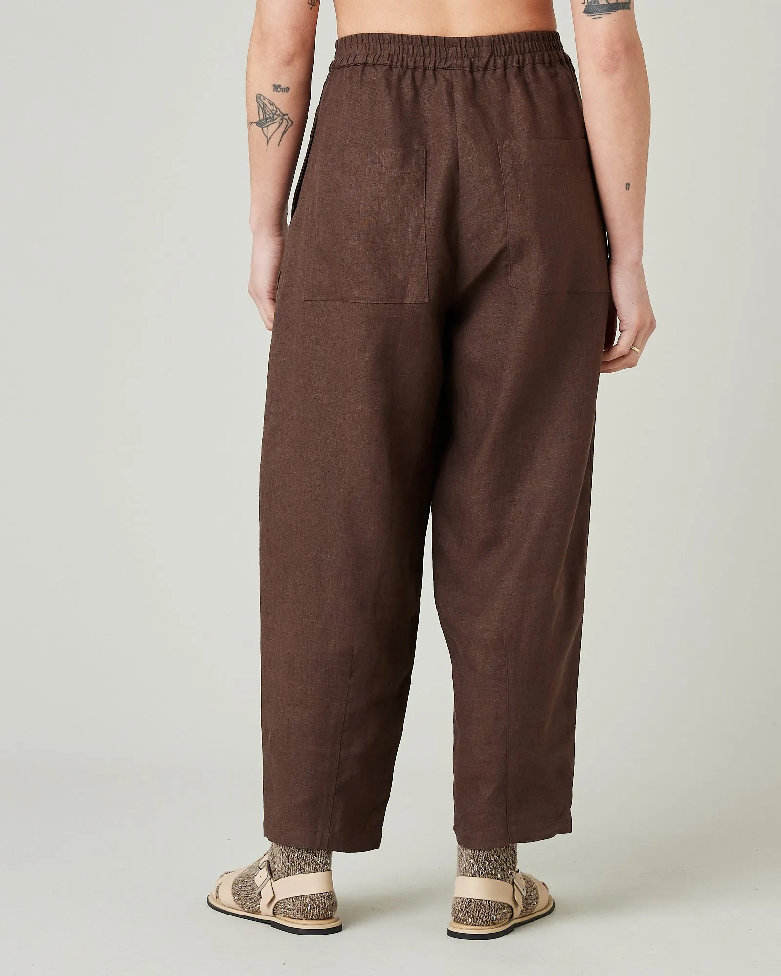 Huxley Chocolate Linen Trousers