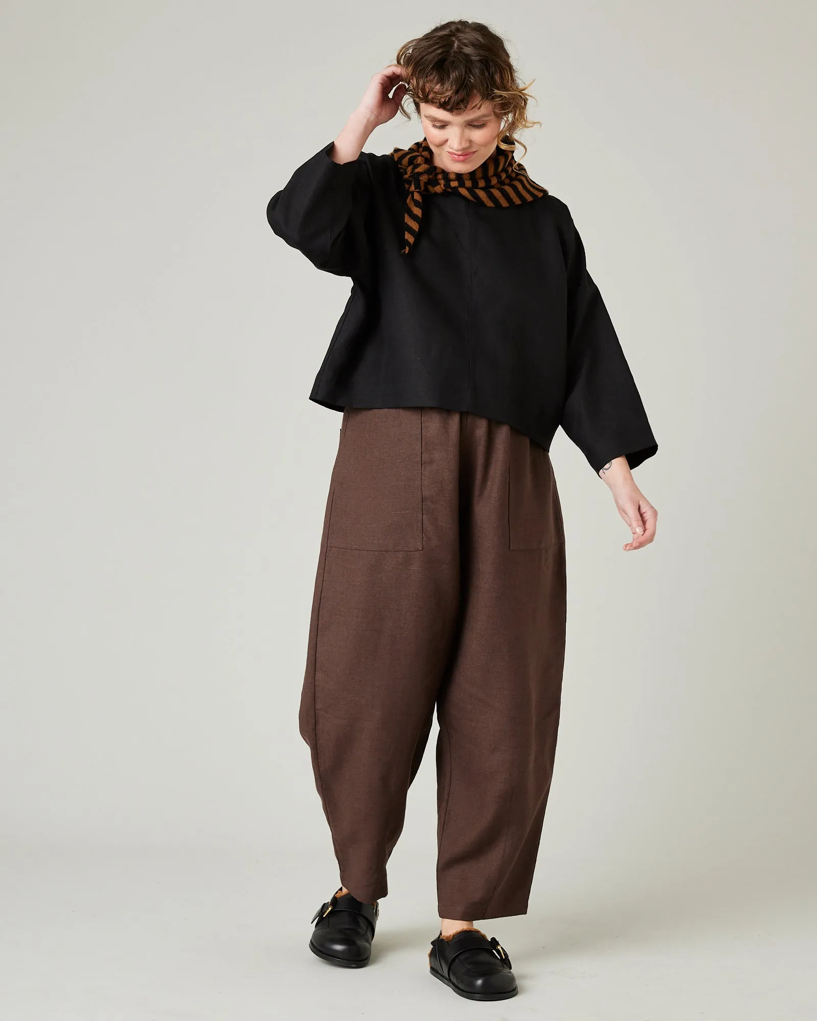 Huxley Chocolate Linen Trousers