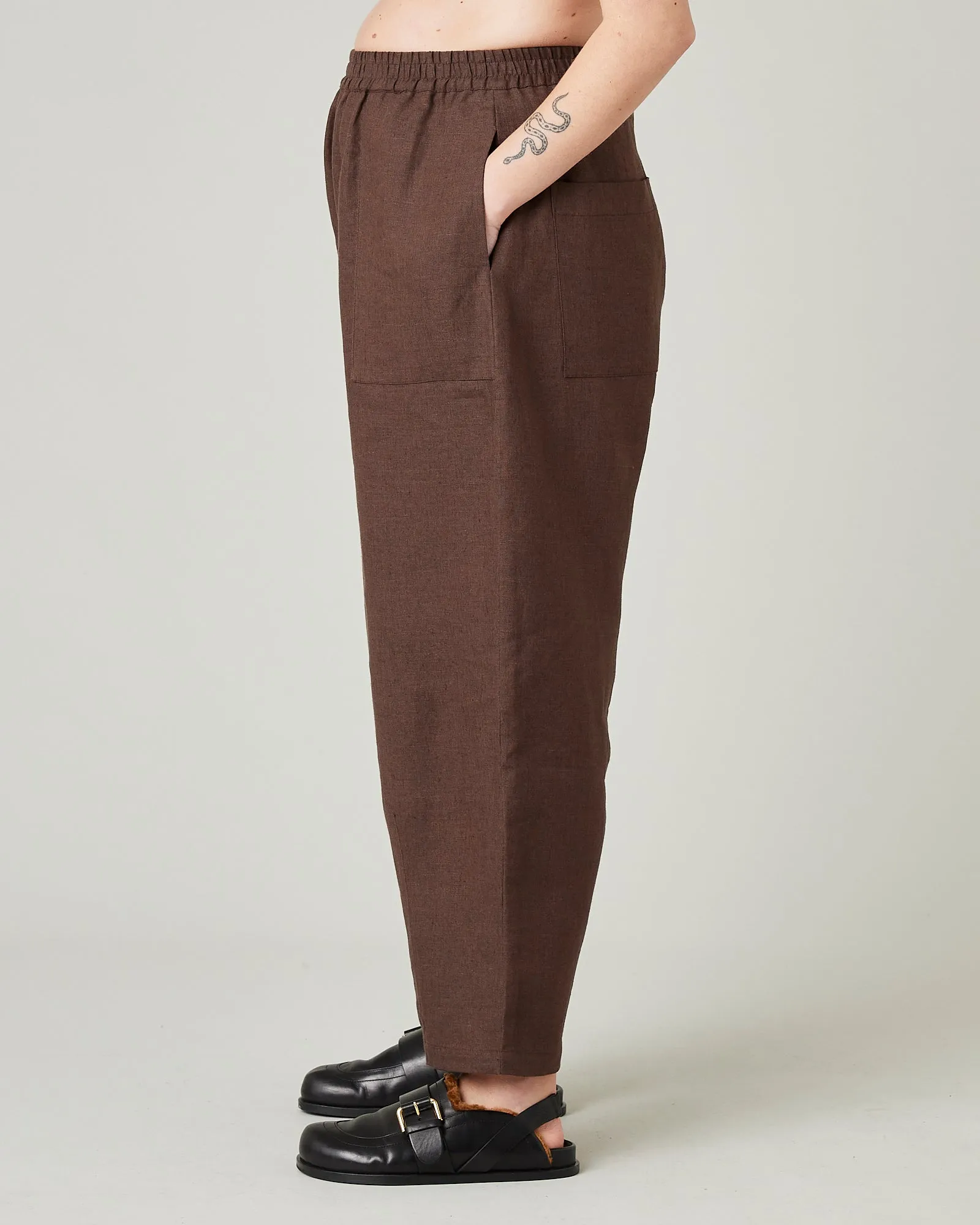 Huxley Chocolate Linen Trousers