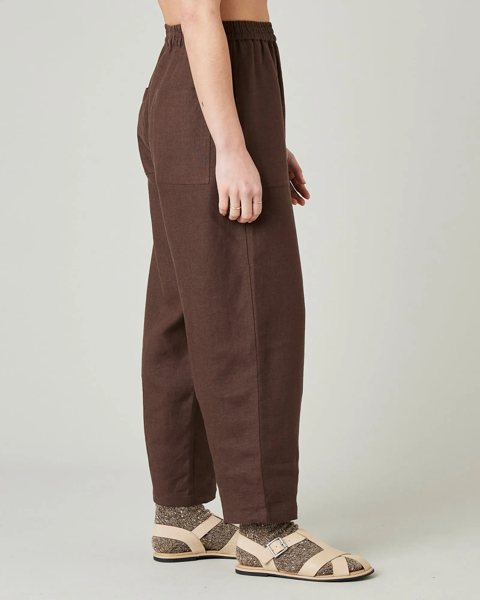 Huxley Chocolate Linen Trousers