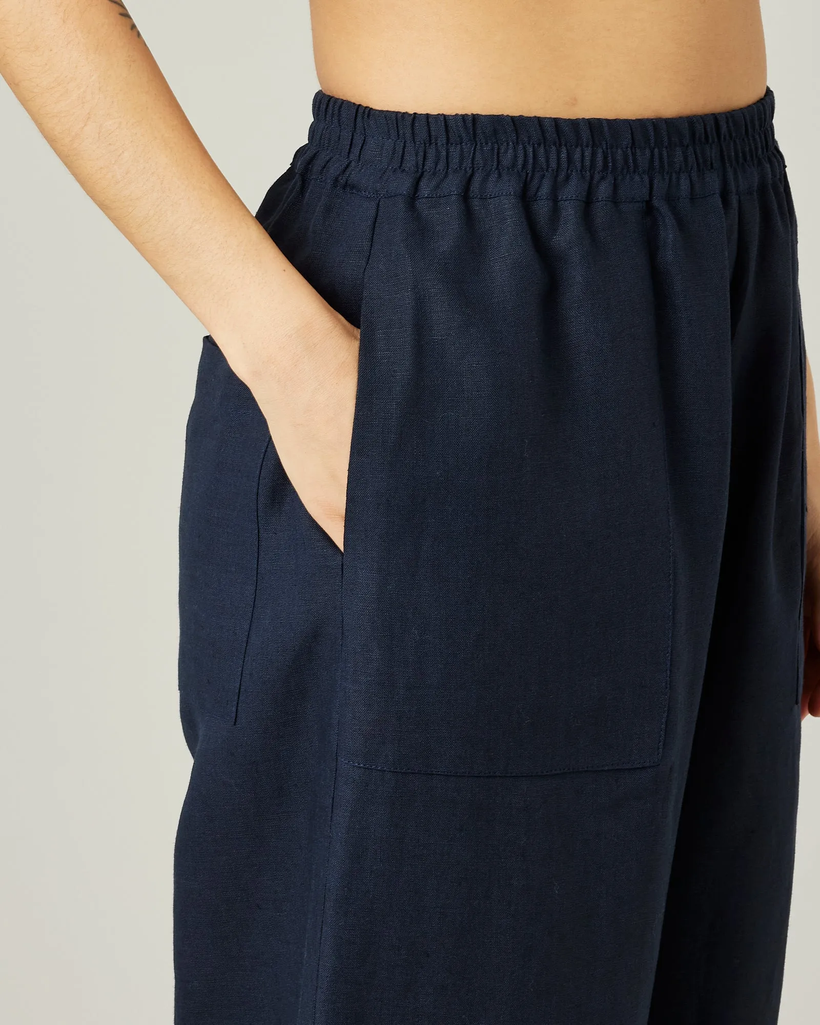 Huxley Navy Linen Trousers
