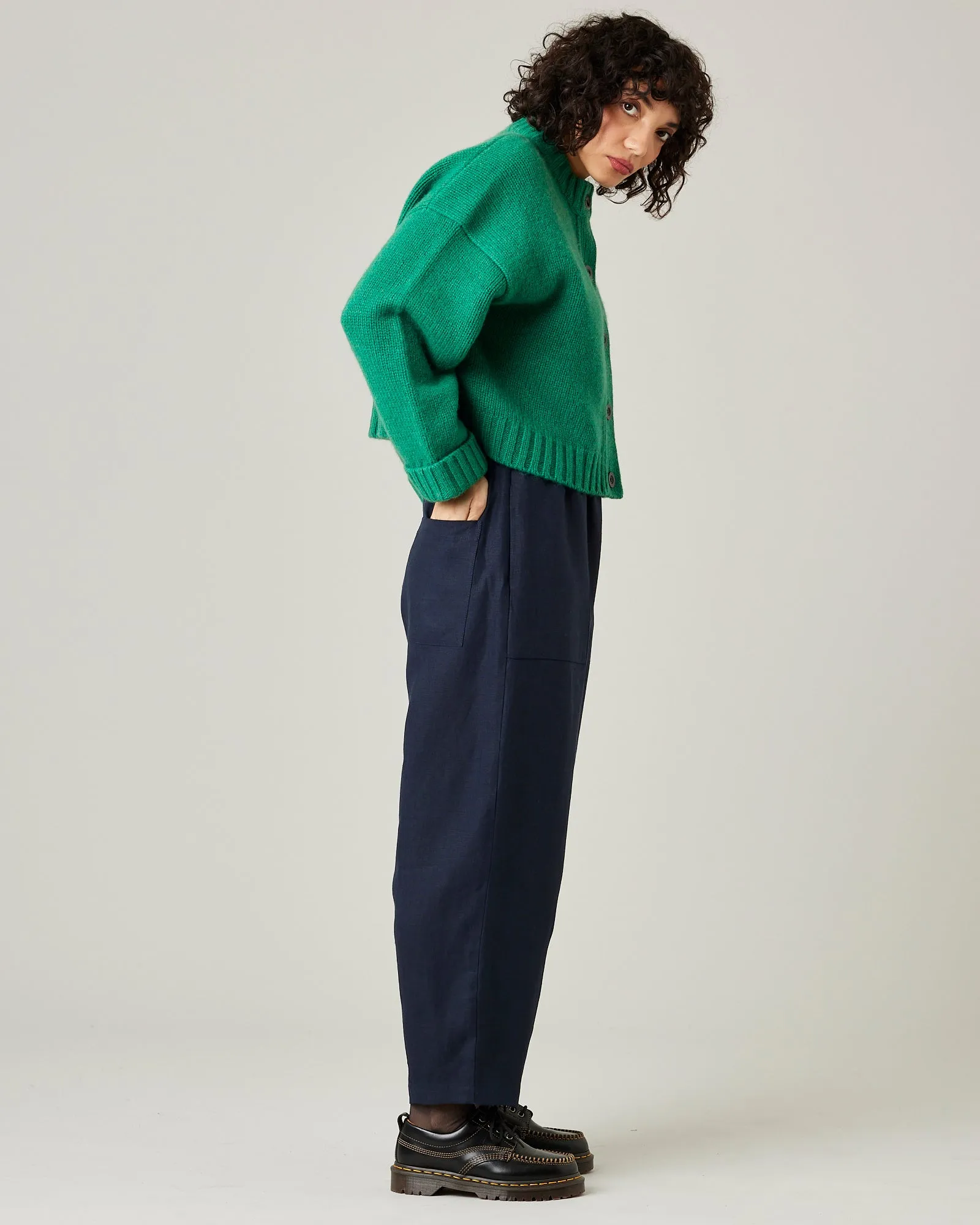 Huxley Navy Linen Trousers