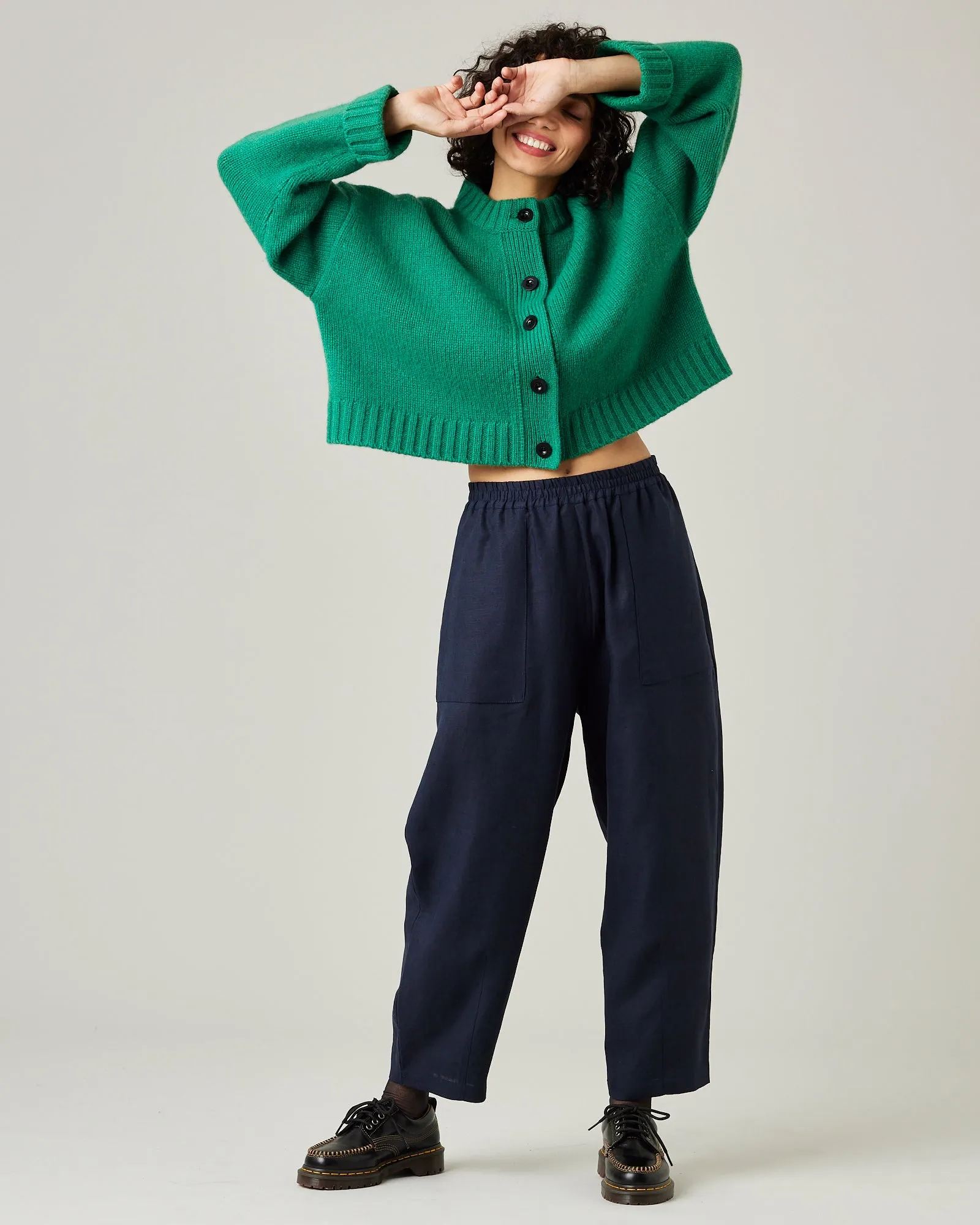 Huxley Navy Linen Trousers