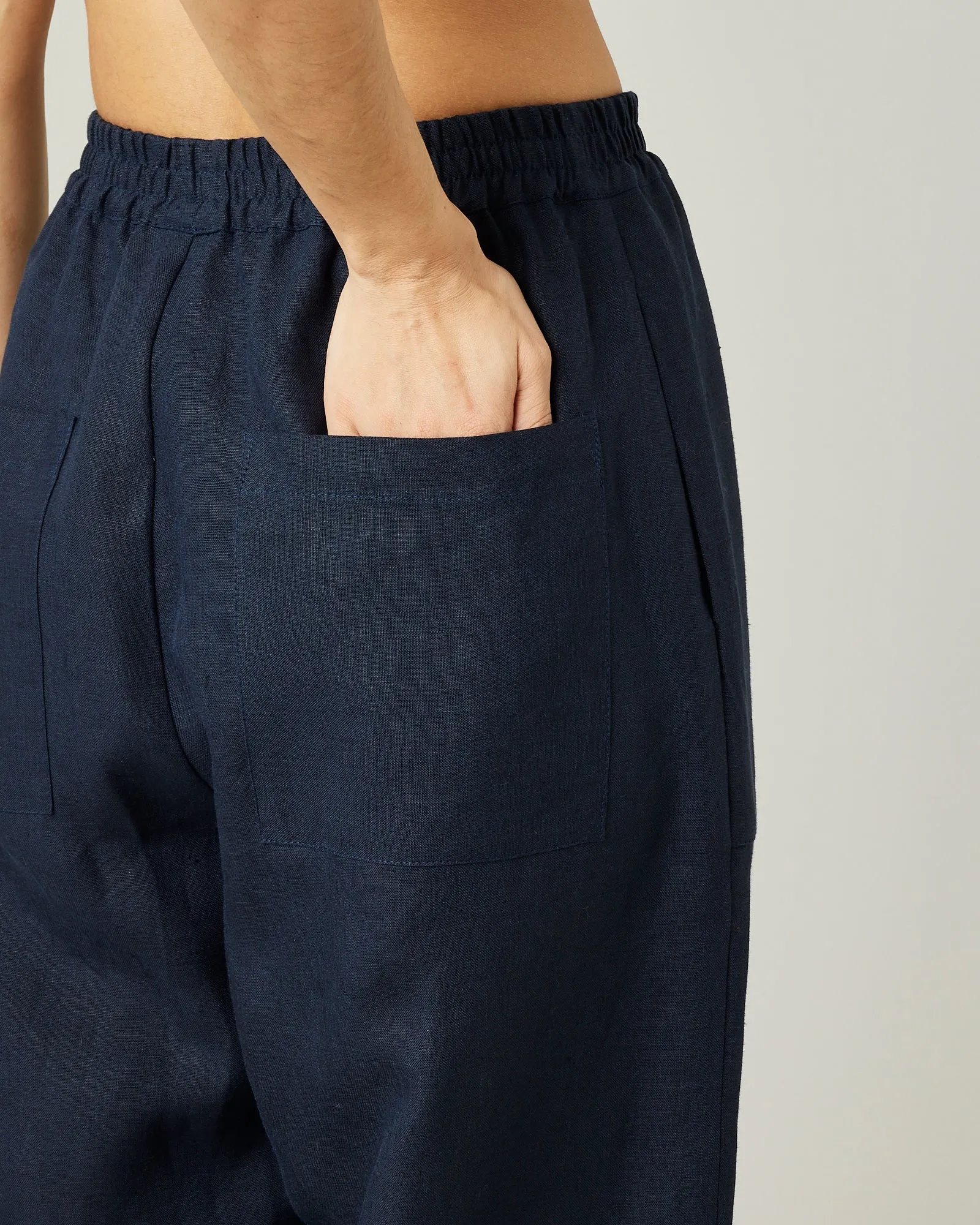 Huxley Navy Linen Trousers