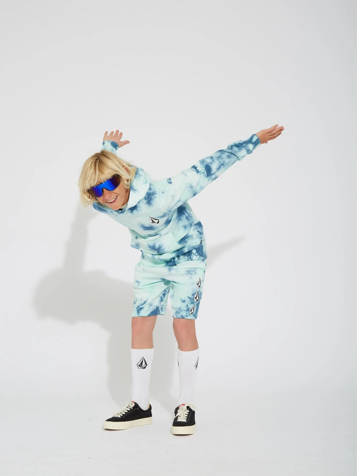 Iconic Stone Plus Hoodie - TEMPLE TEAL - (KIDS)