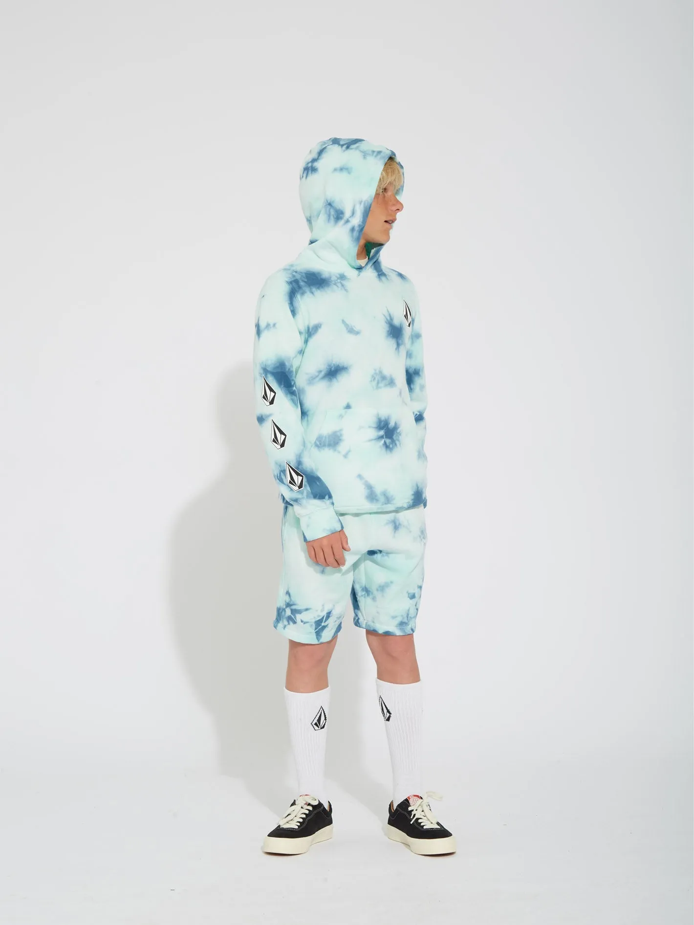 Iconic Stone Plus Hoodie - TEMPLE TEAL - (KIDS)