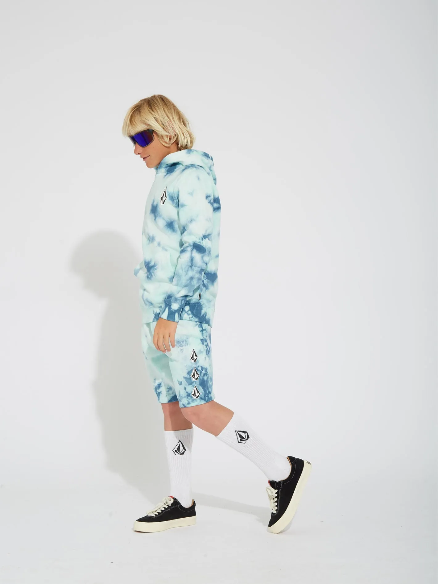 Iconic Stone Plus Hoodie - TEMPLE TEAL - (KIDS)