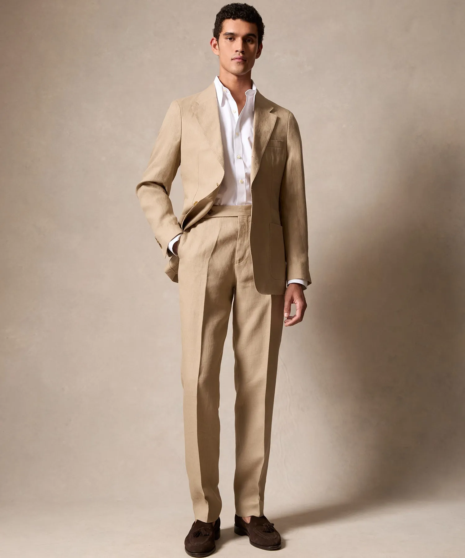Italian Linen Side Tab Trouser