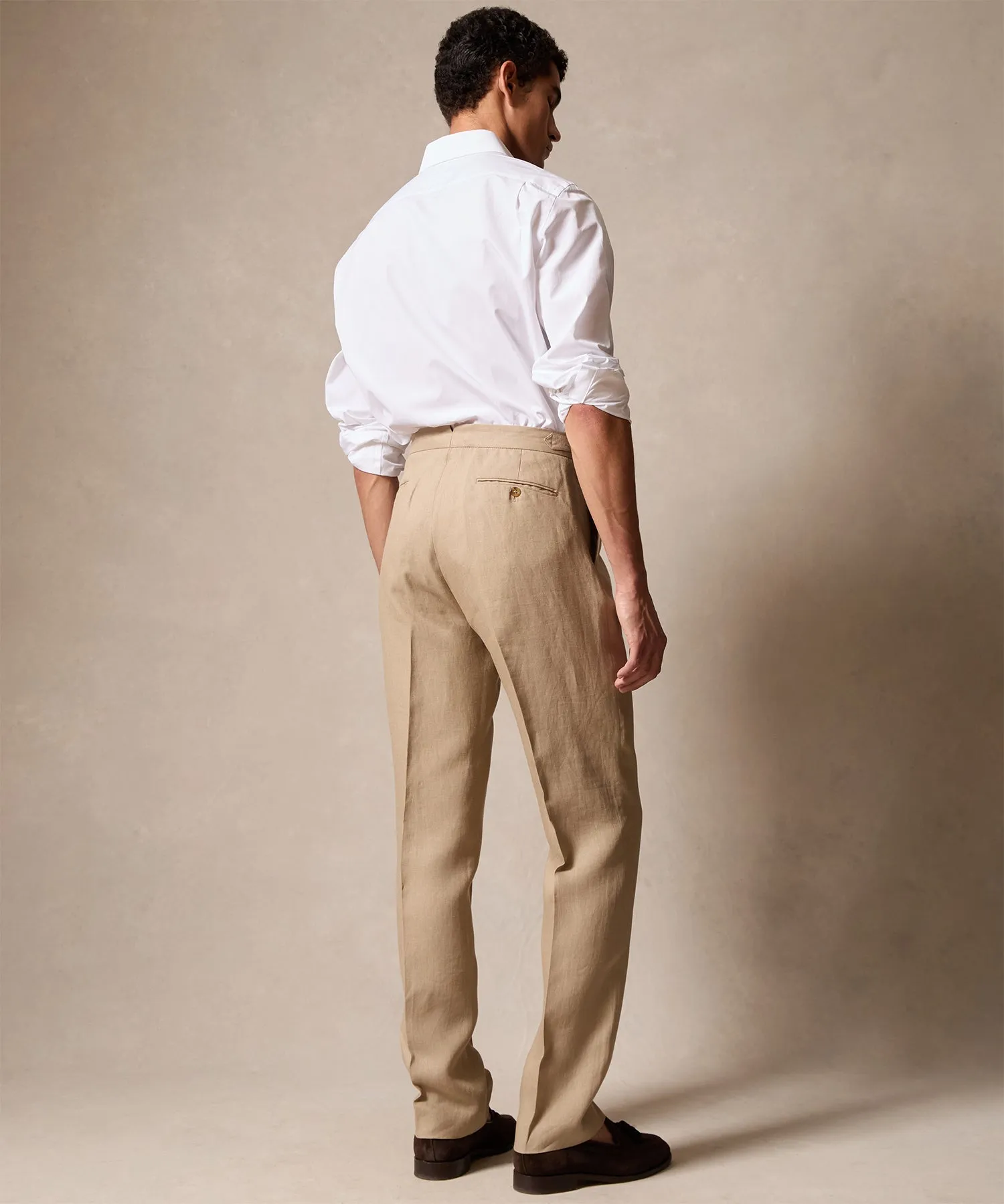 Italian Linen Side Tab Trouser