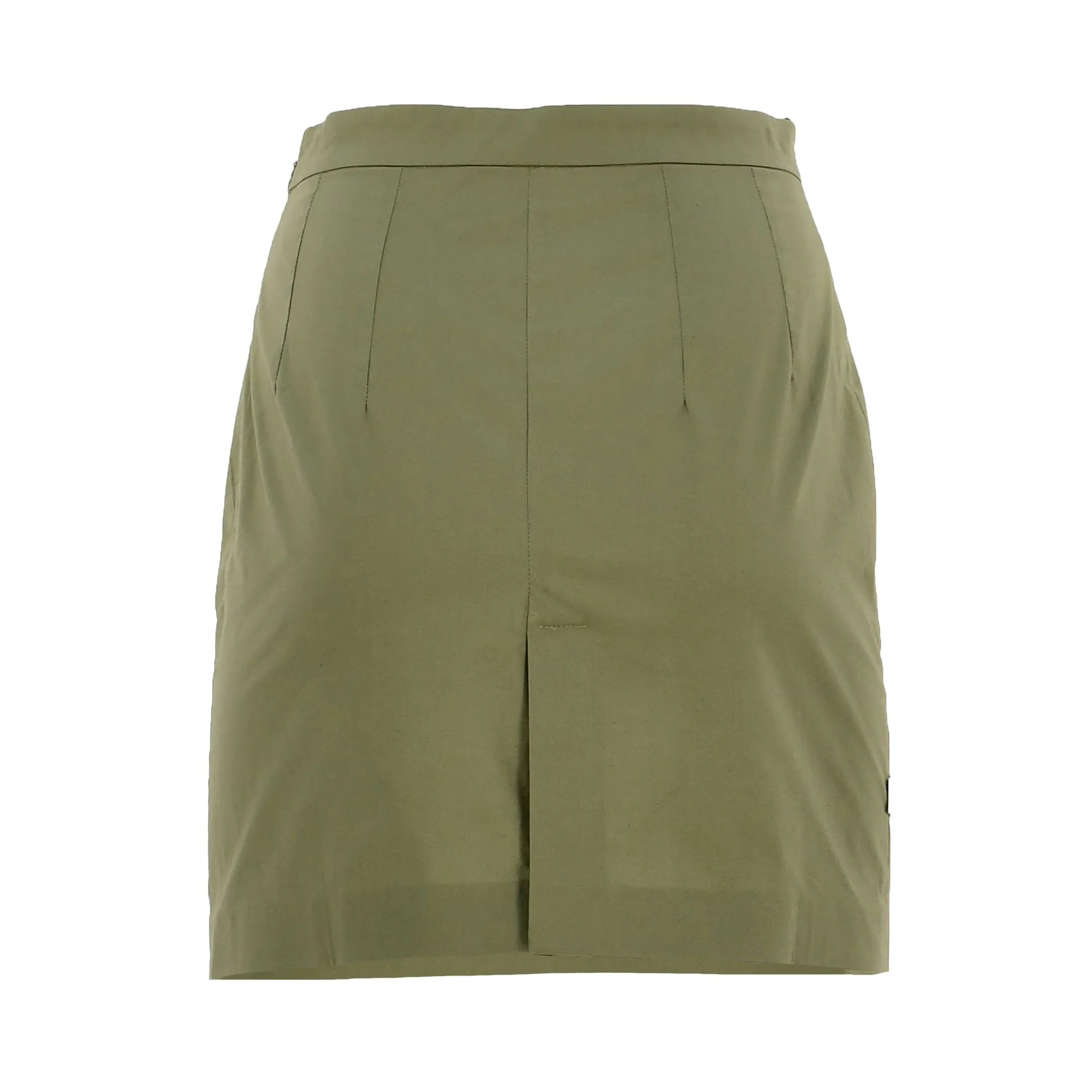 Jijil Women's Green Cotton Mini Skirt