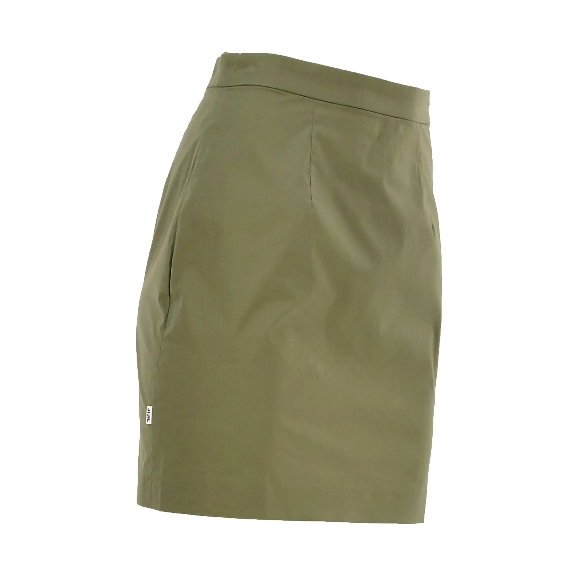 Jijil Women's Green Cotton Mini Skirt
