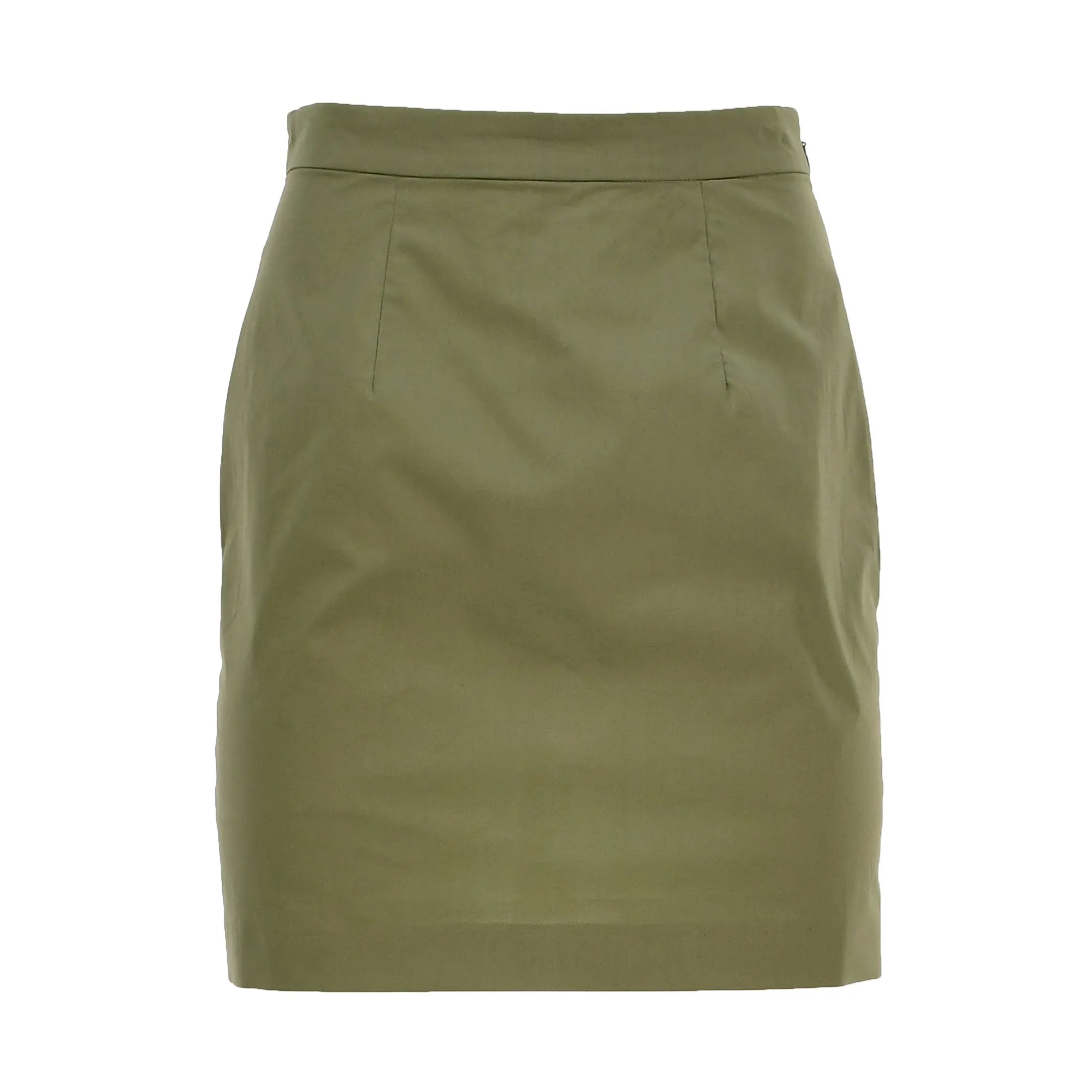 Jijil Women's Green Cotton Mini Skirt
