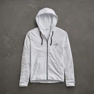 JP x LA Zip Up Hoodie - White