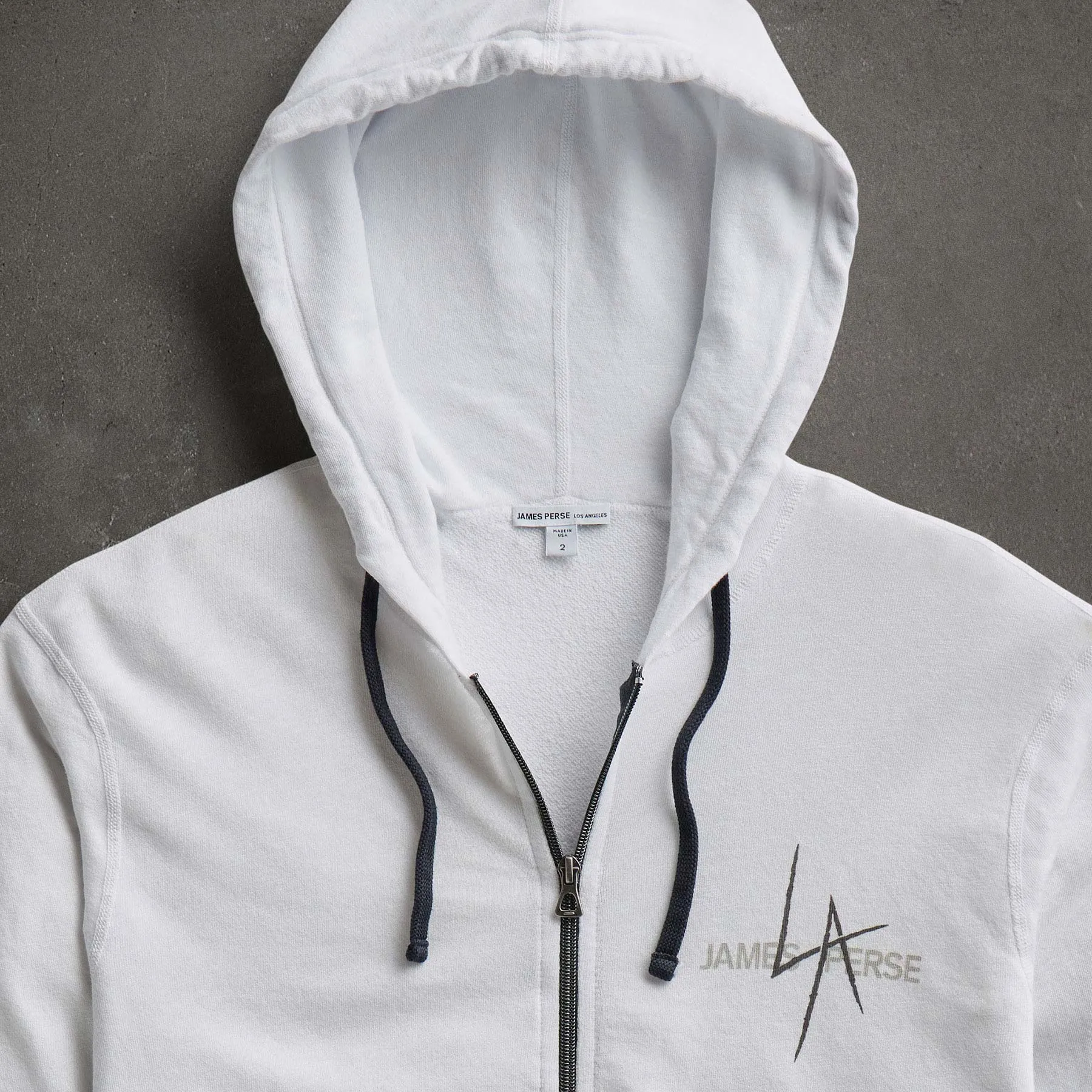 JP x LA Zip Up Hoodie - White