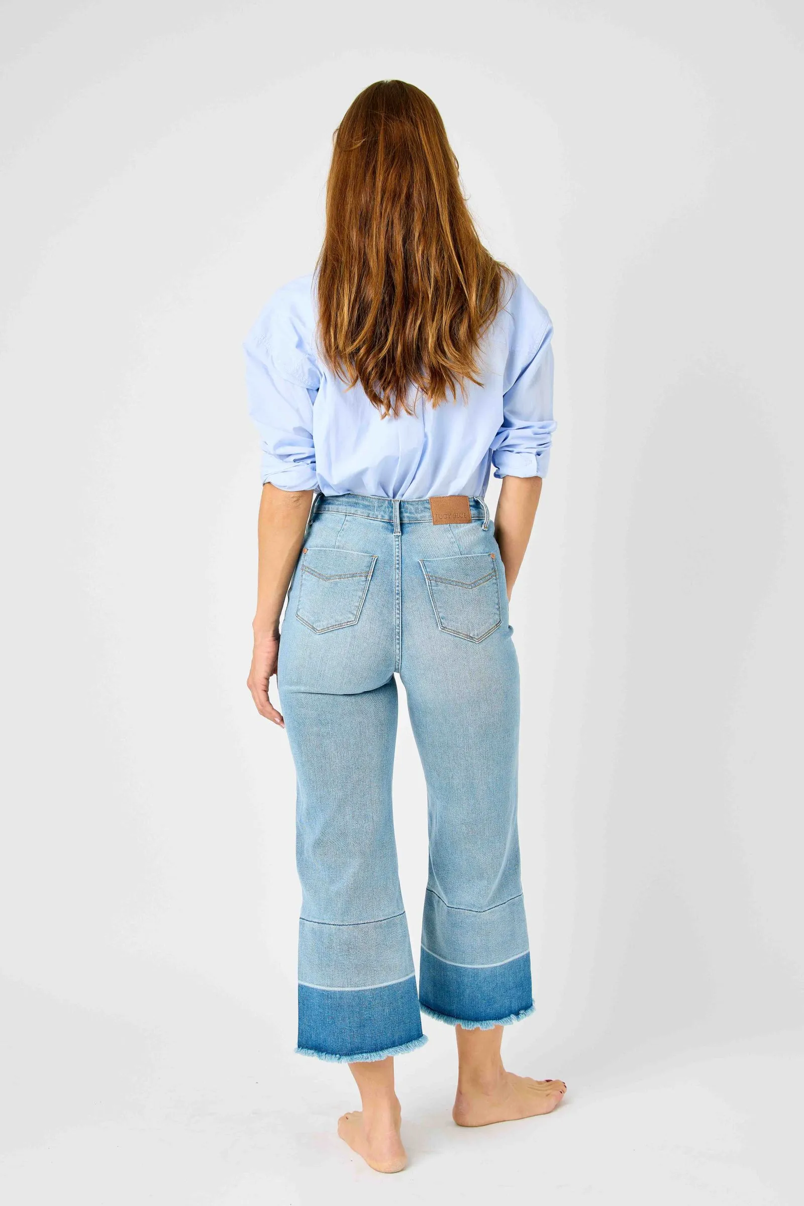 JUDY BLUE HW RELEASE HEM CROP WIDE JEANS | STUFFOLOGY BOUTIQUE
