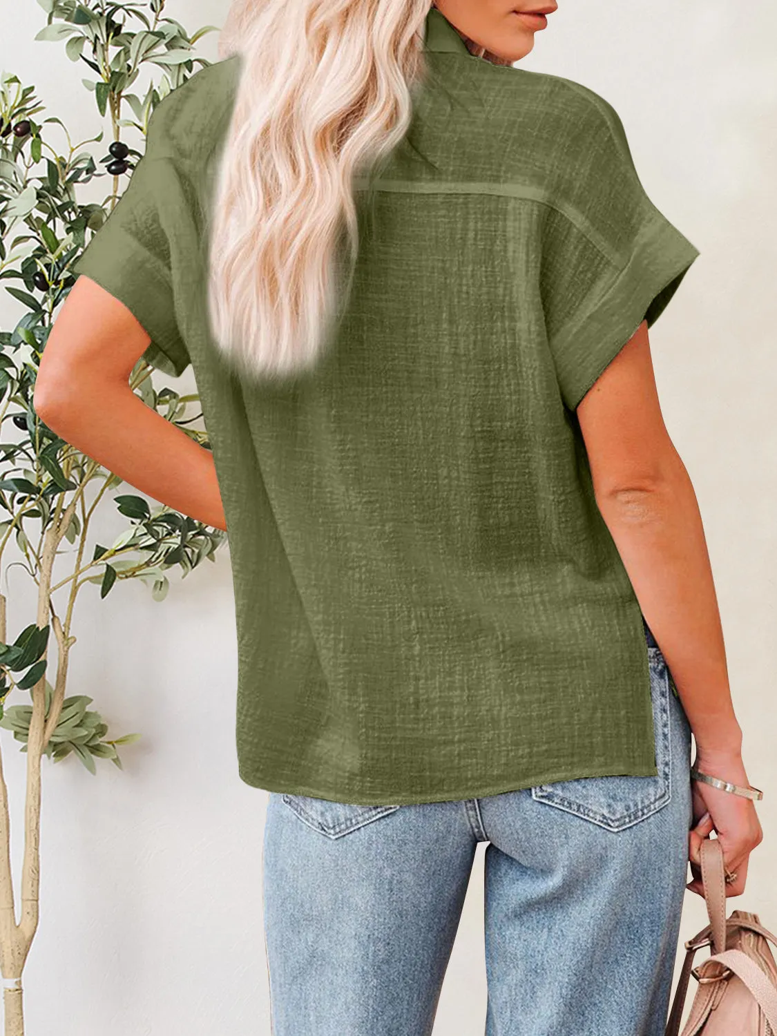 Jupiter Button Up Short Sleeve Shirt