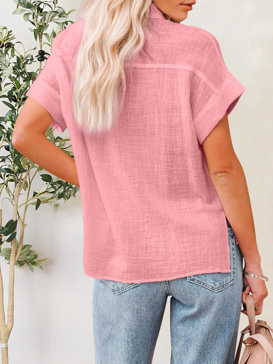 Jupiter Button Up Short Sleeve Shirt