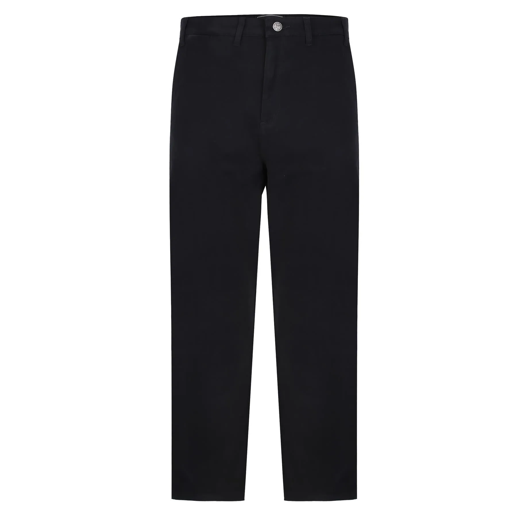 Kam Regular Fit Stretch Modern Chino Trousers 261 in Black Waist 40" to 60"