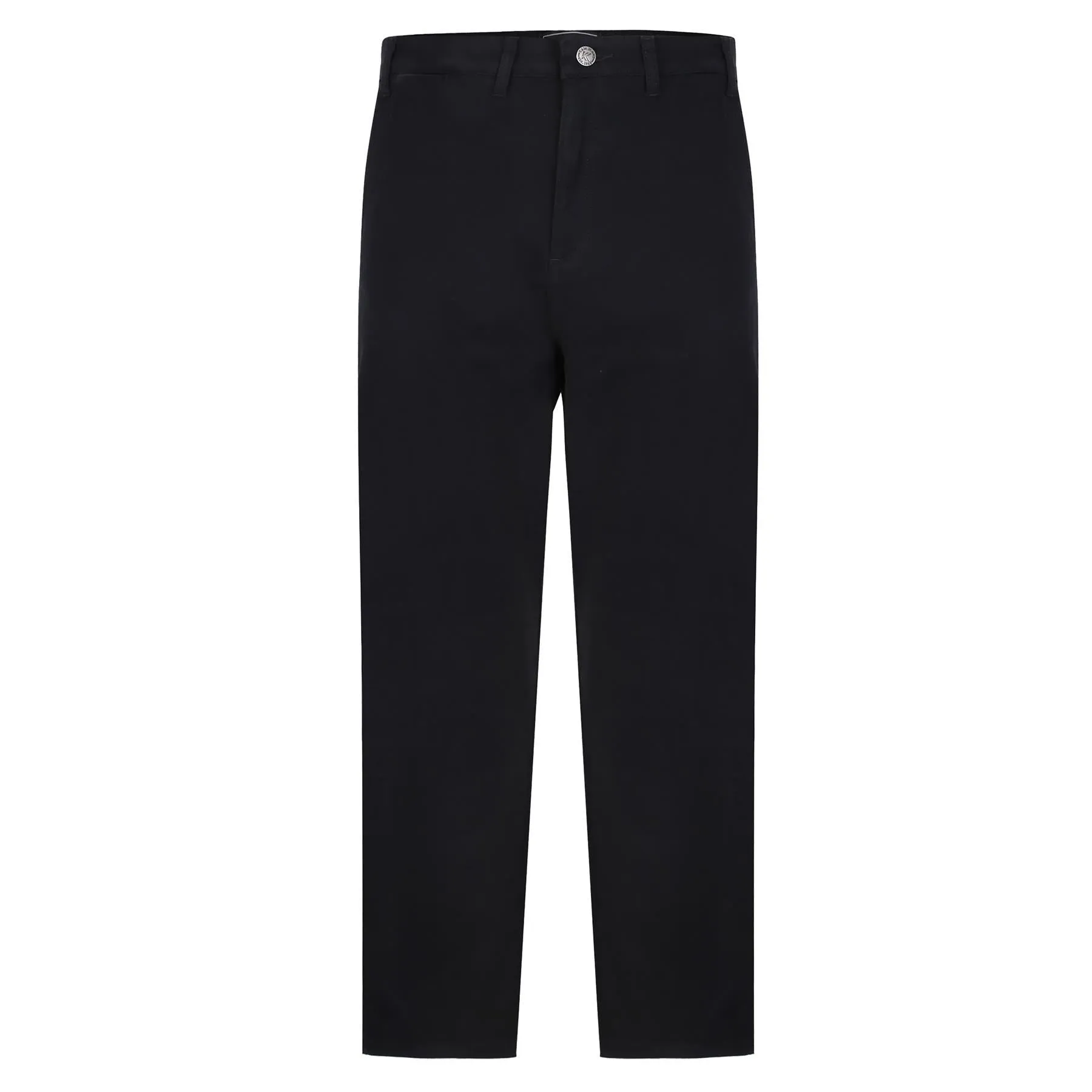 Kam Regular Fit Stretch Modern Chino Trousers 261 in Black Waist 40" to 60"