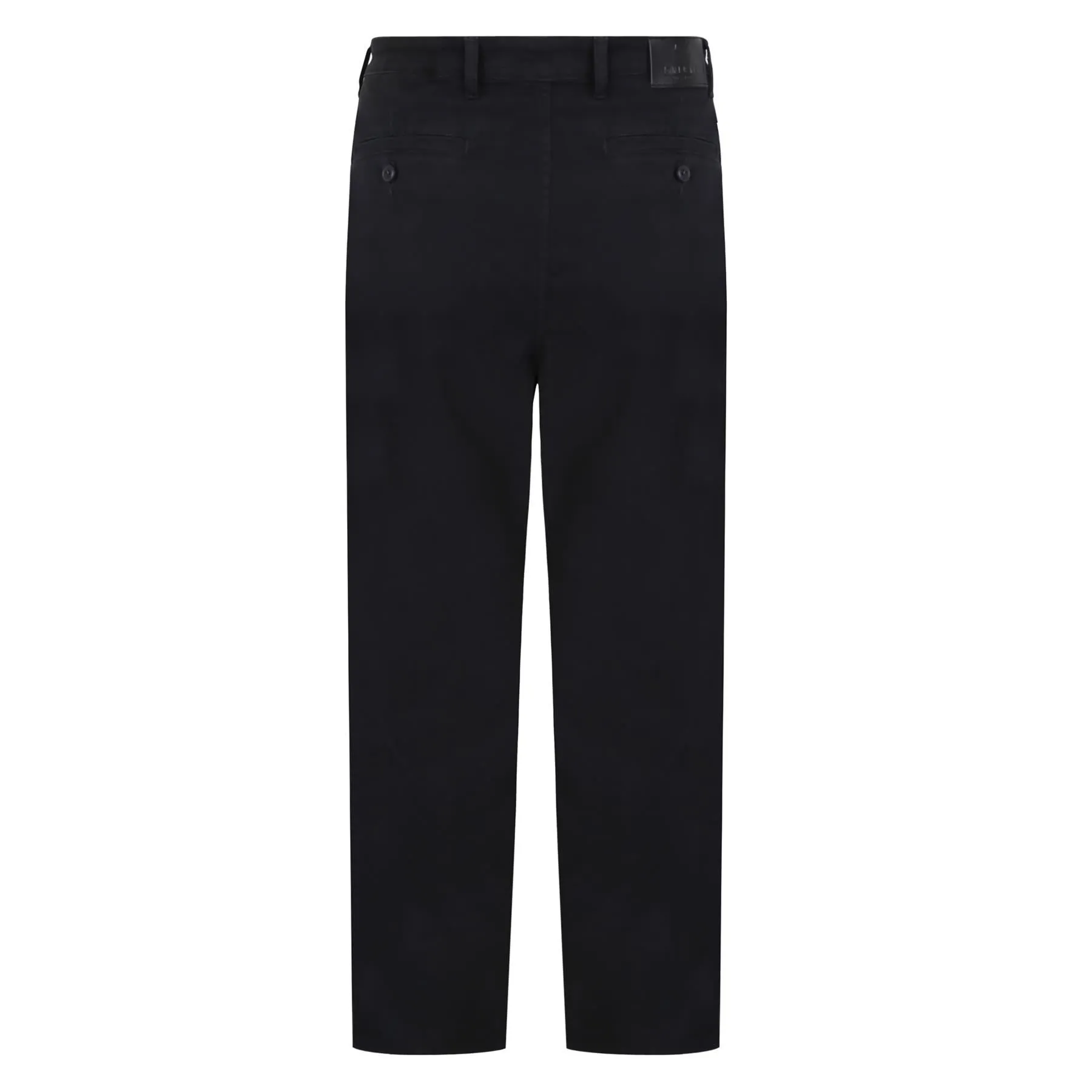Kam Regular Fit Stretch Modern Chino Trousers 261 in Black Waist 40" to 60"