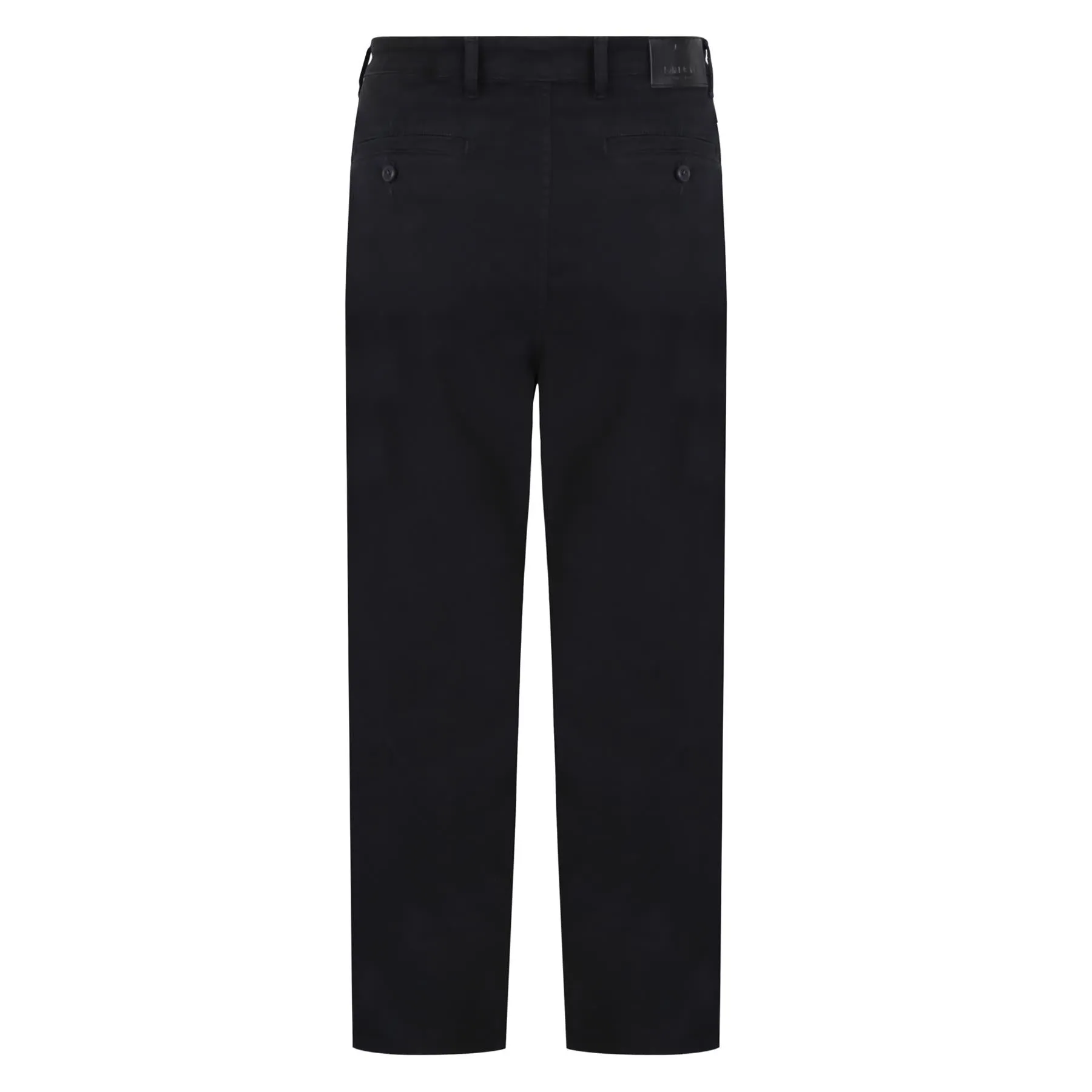 Kam Regular Fit Stretch Modern Chino Trousers 261 in Black Waist 40" to 60"