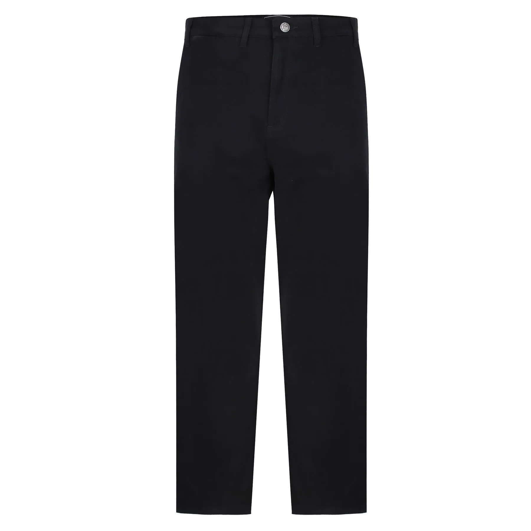 Kam Regular Fit Stretch Modern Chino Trousers 261 in Black Waist 40" to 60"