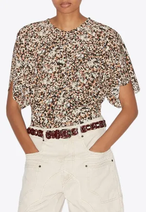 Karlita Printed Satin Top