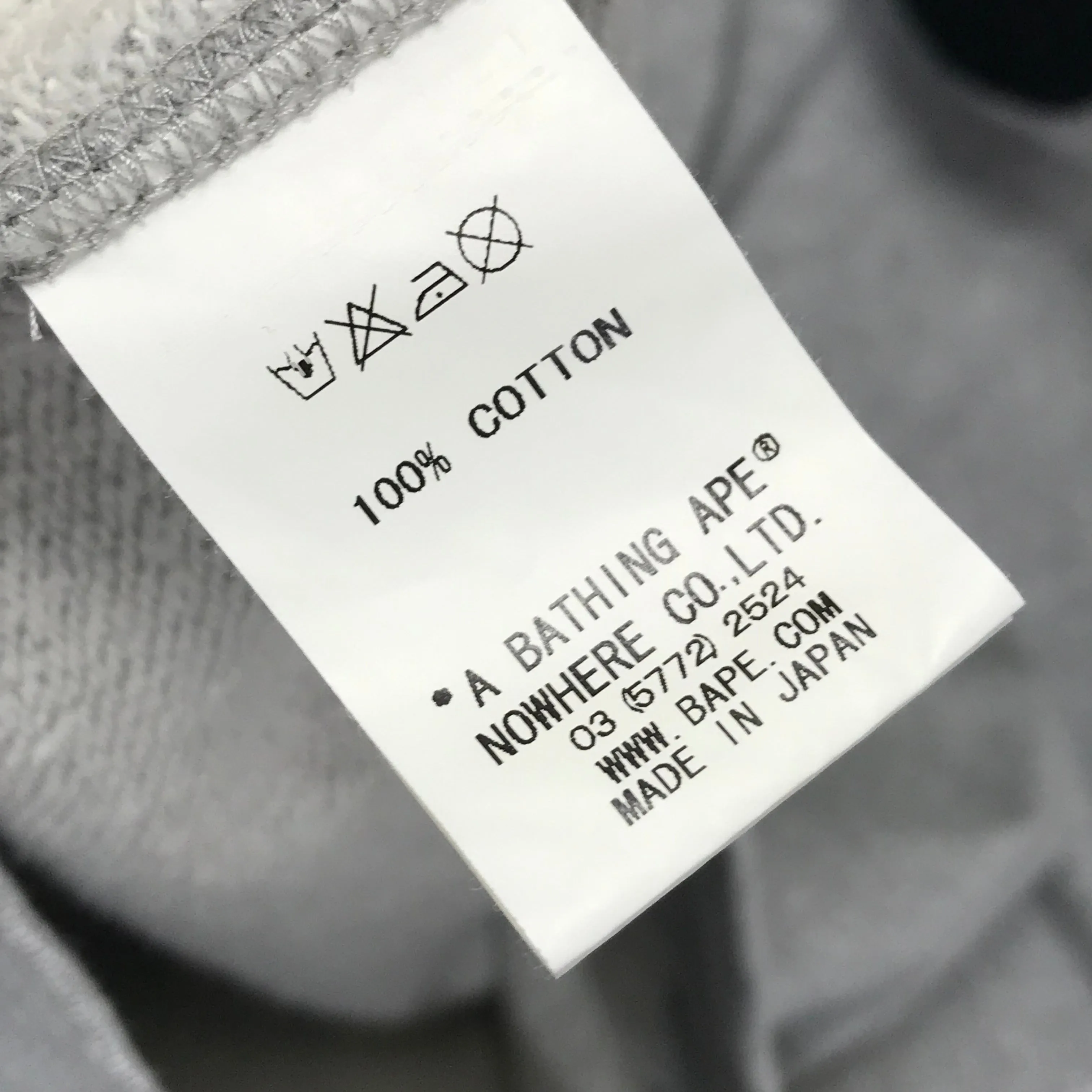[L] A Bathing Ape Bape Full Zip Panda Hoodie Grey