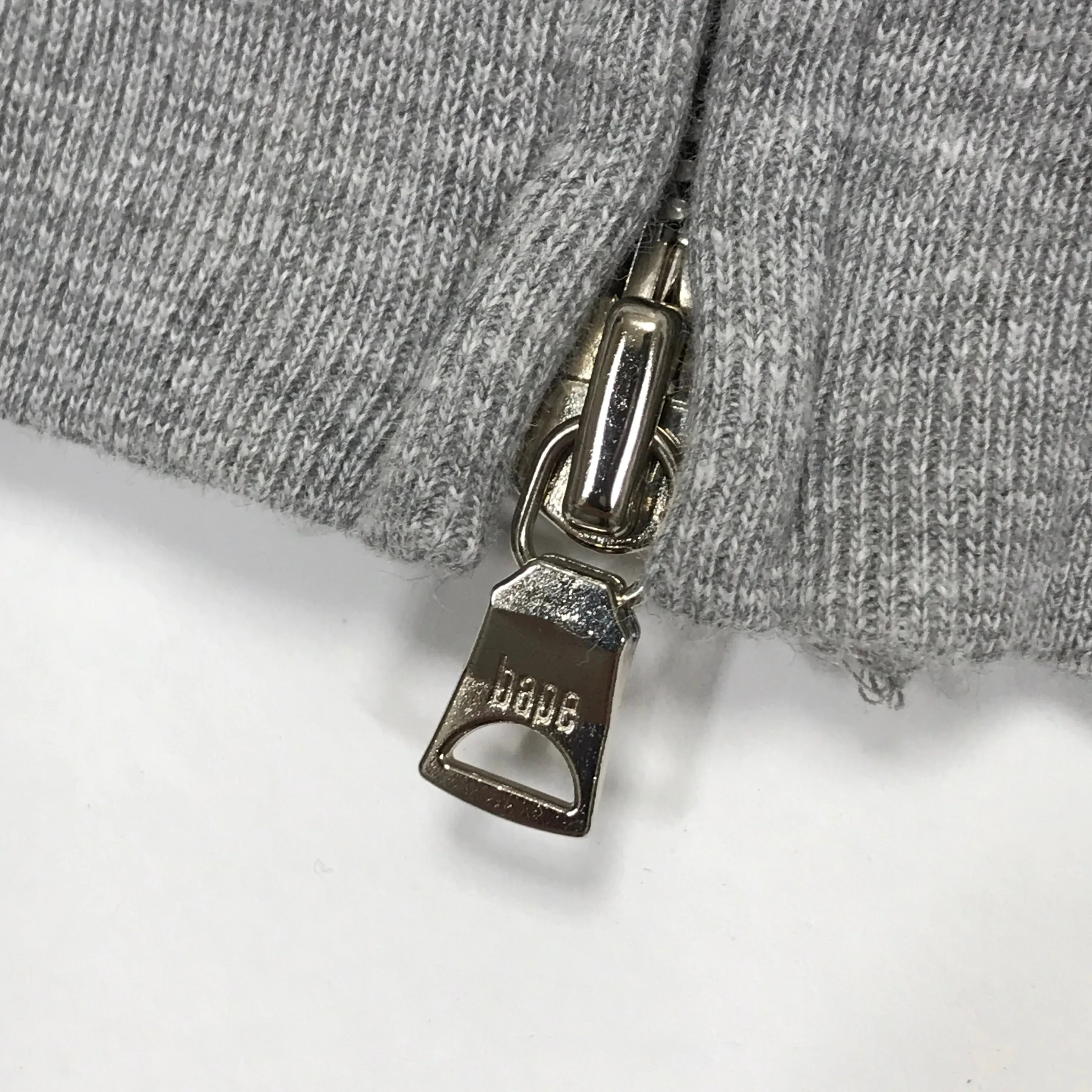 [L] A Bathing Ape Bape Full Zip Panda Hoodie Grey