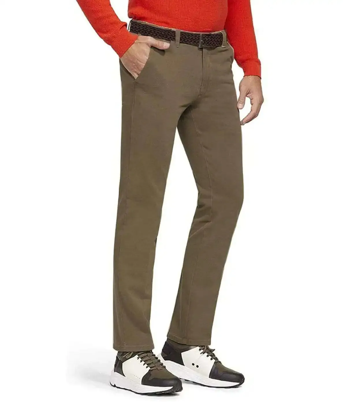 LCDN - Stretch Fit Chino Trousers - Brown