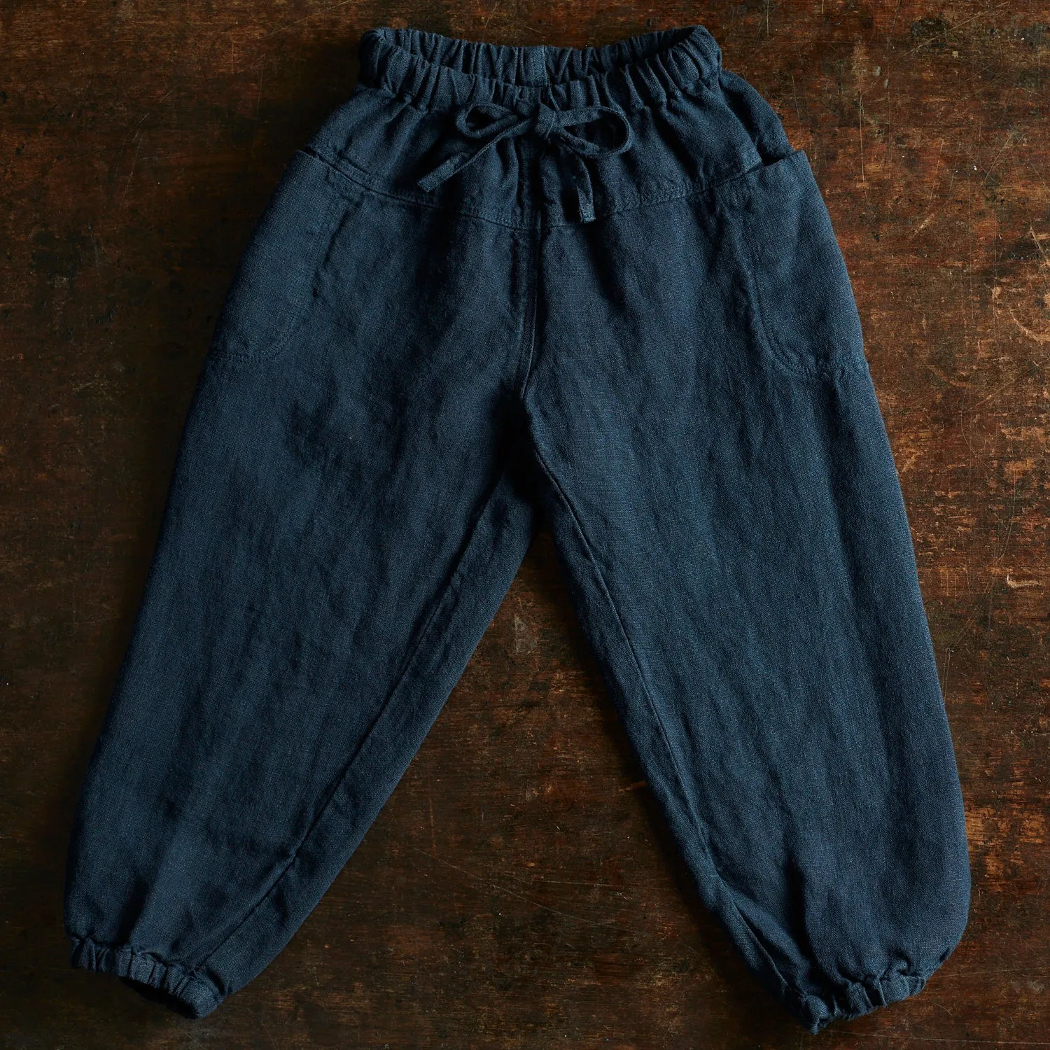 Linden Trousers - Linen - Midnight