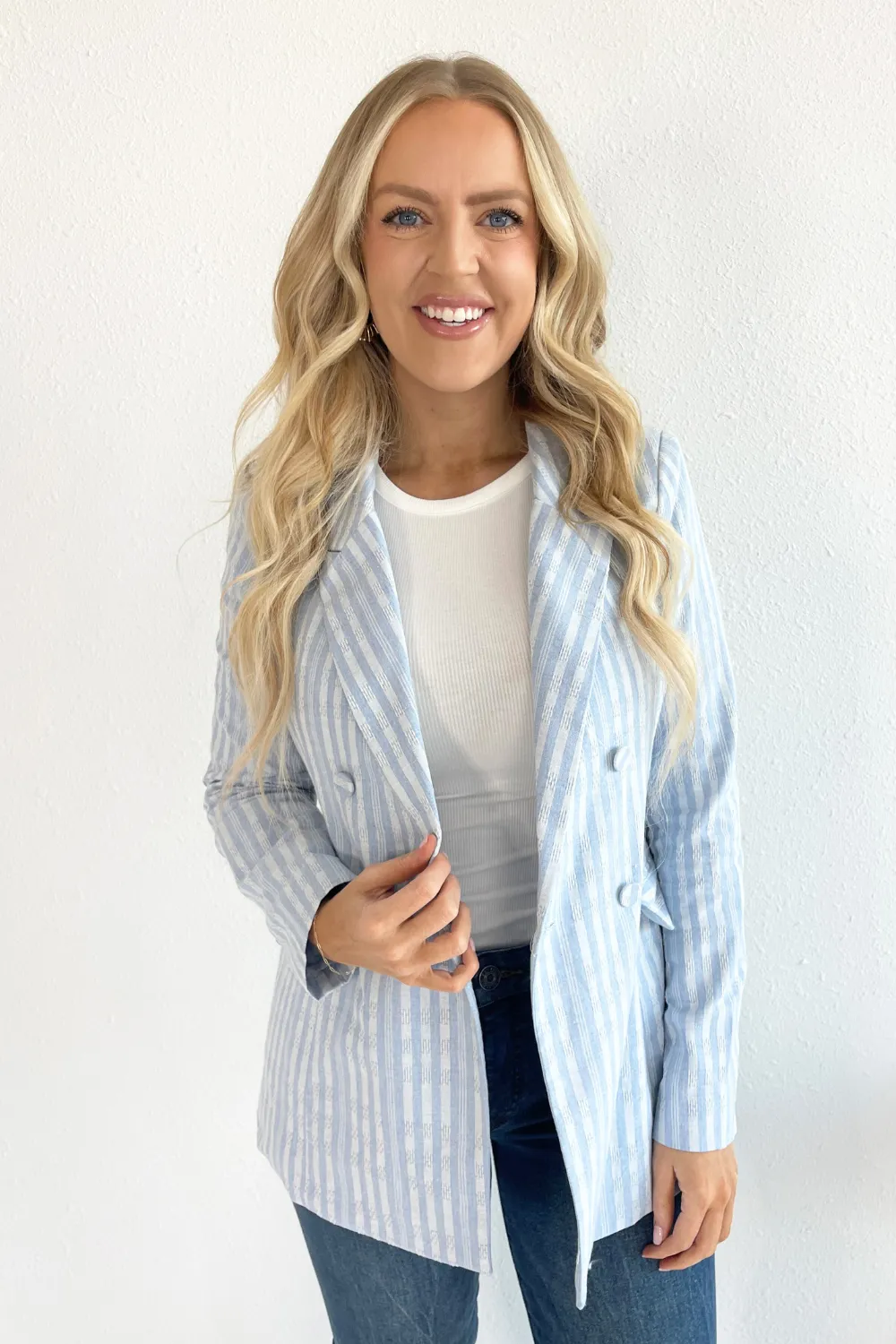 Linen Front Flap Pocket Blazer