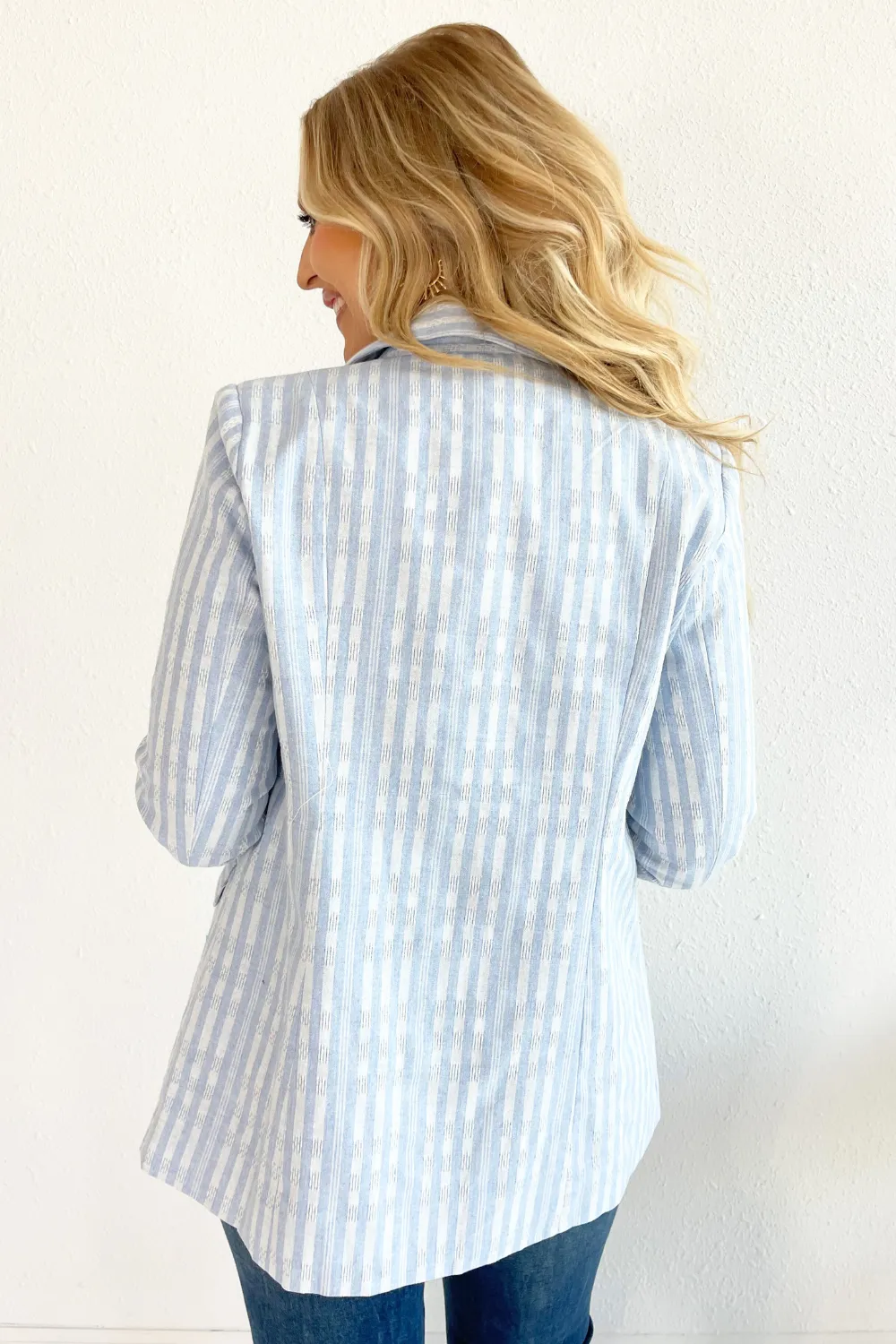 Linen Front Flap Pocket Blazer