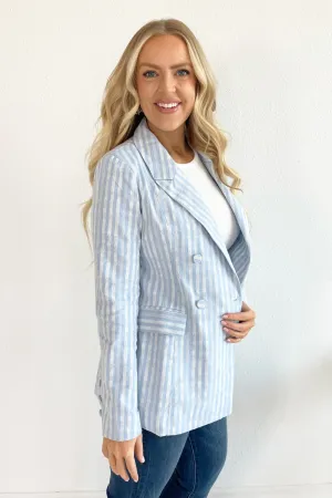 Linen Front Flap Pocket Blazer