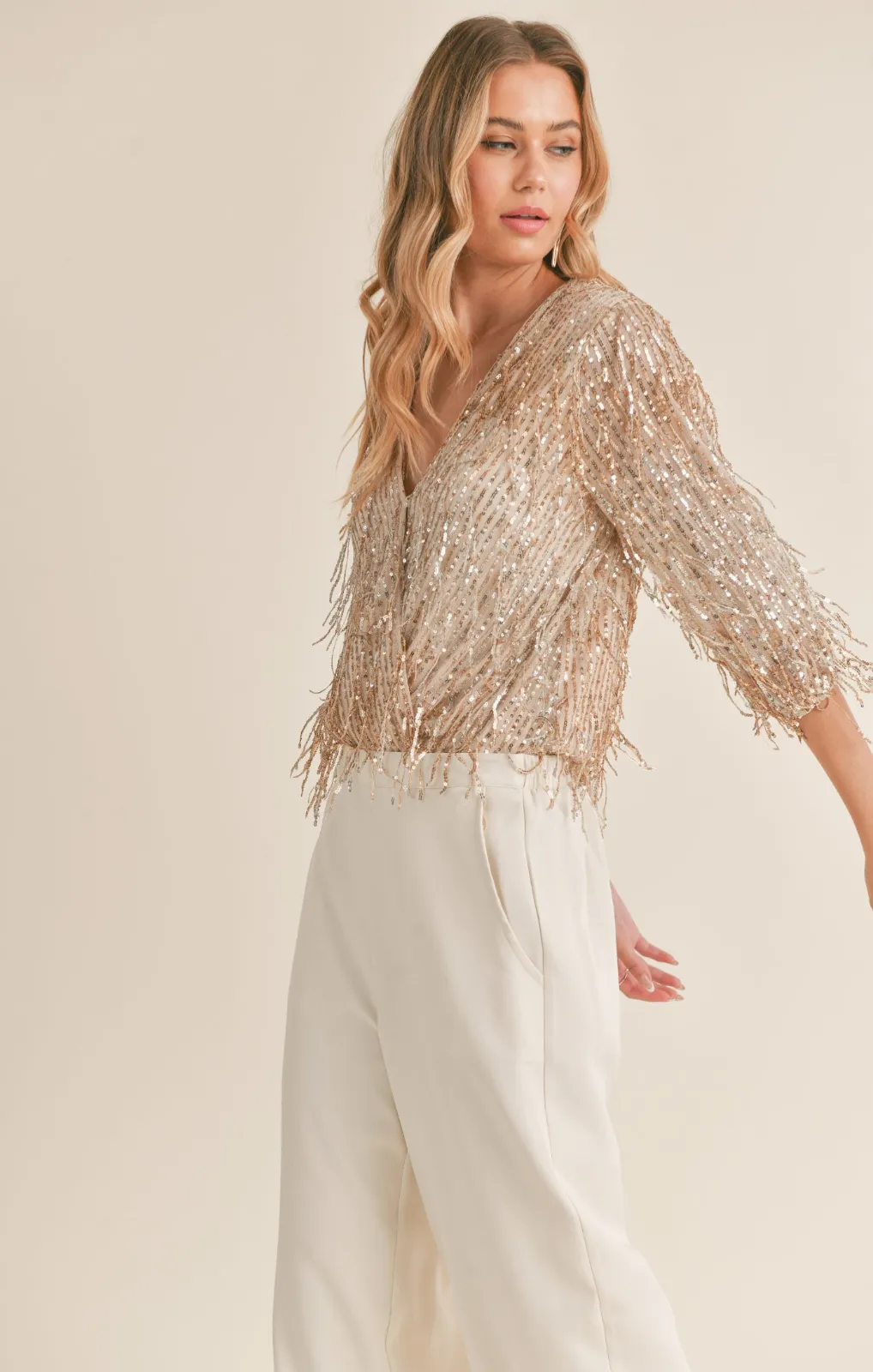 Lit Up Sequin Bodysuit