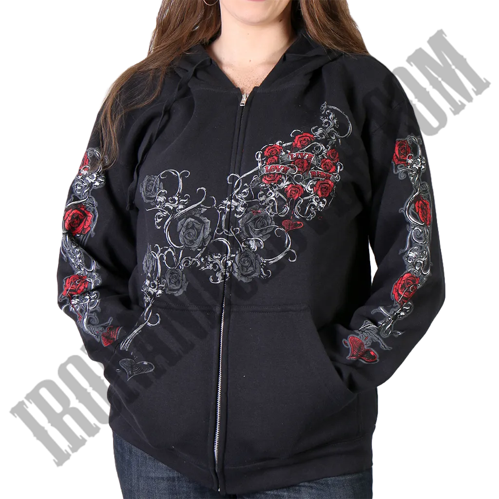 Live, Love, Ride & Roses Hoodie