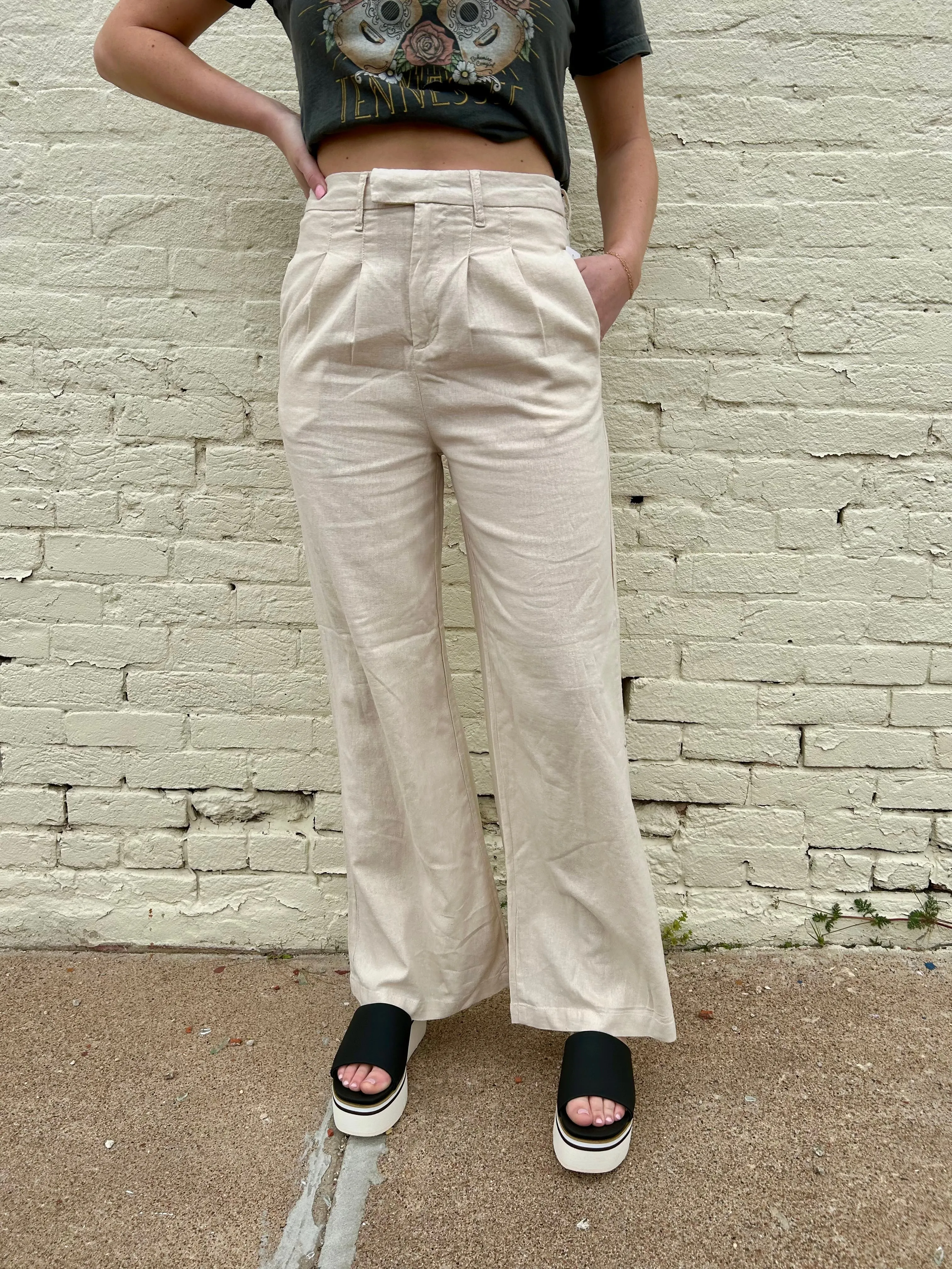 Lori Linen Slouch Trousers